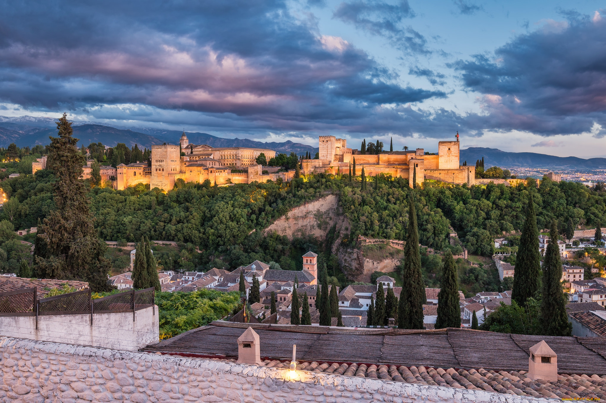 granada, , andaluc&, 237, города, -, панорамы, простор