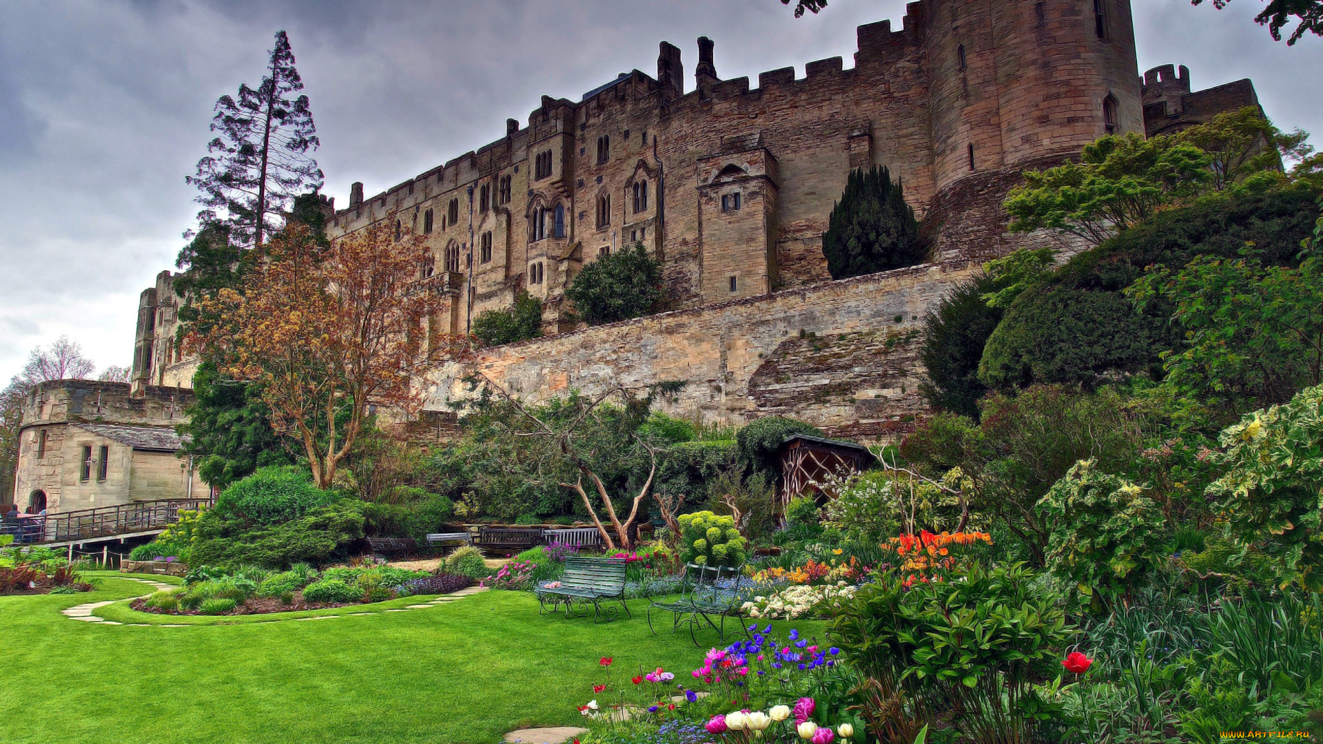 warwick, castle, города, замки, англии, warwick, castle