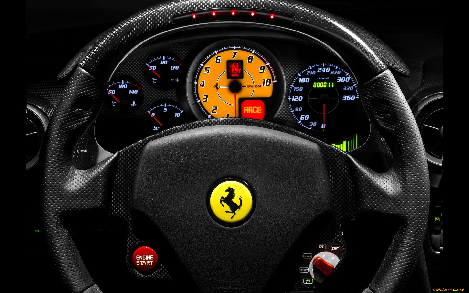 ferrari, f430, автомобили, спидометры, торпедо