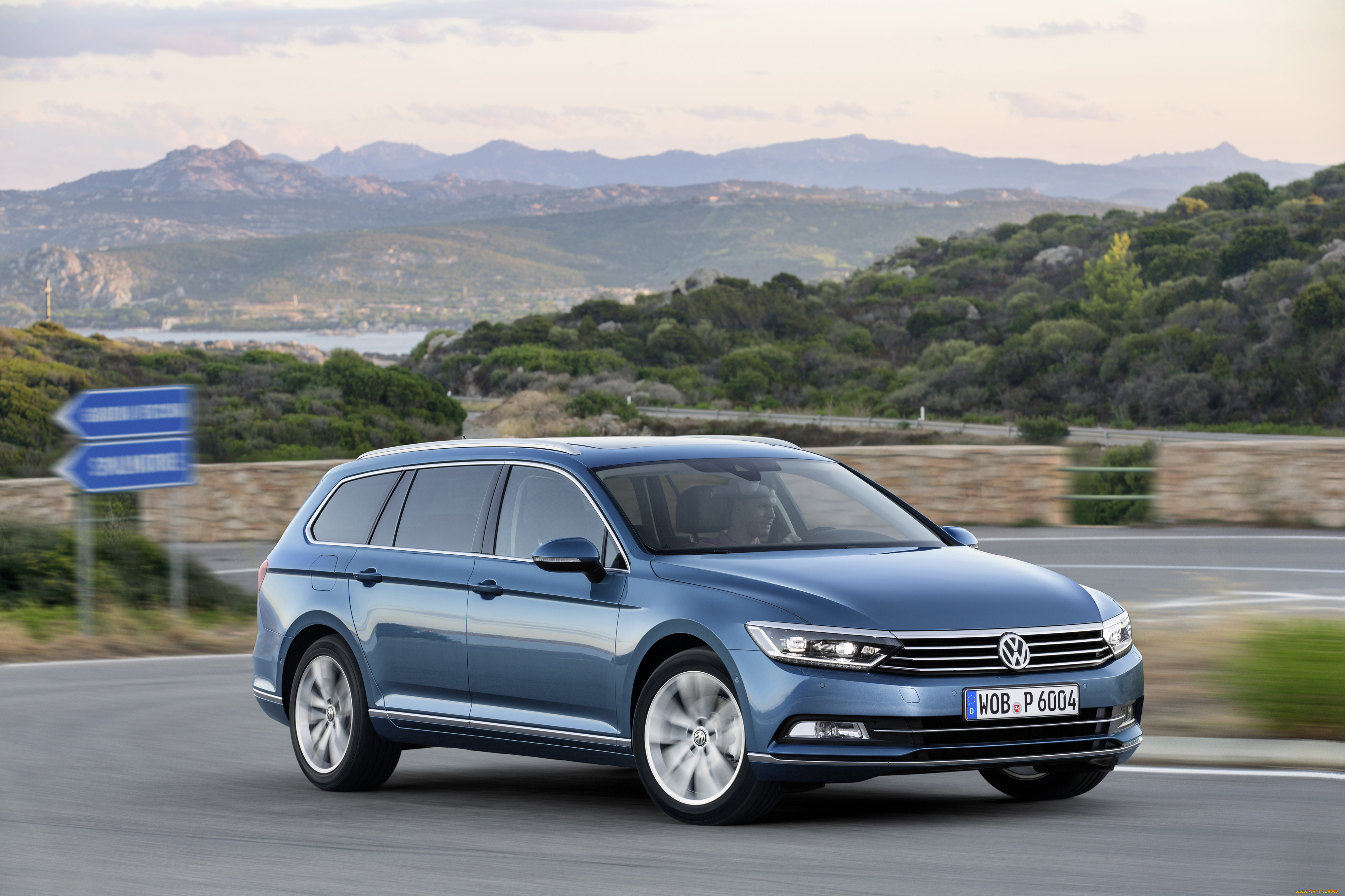 автомобили, volkswagen, синий, 2014г, passat, variant, highline, b8