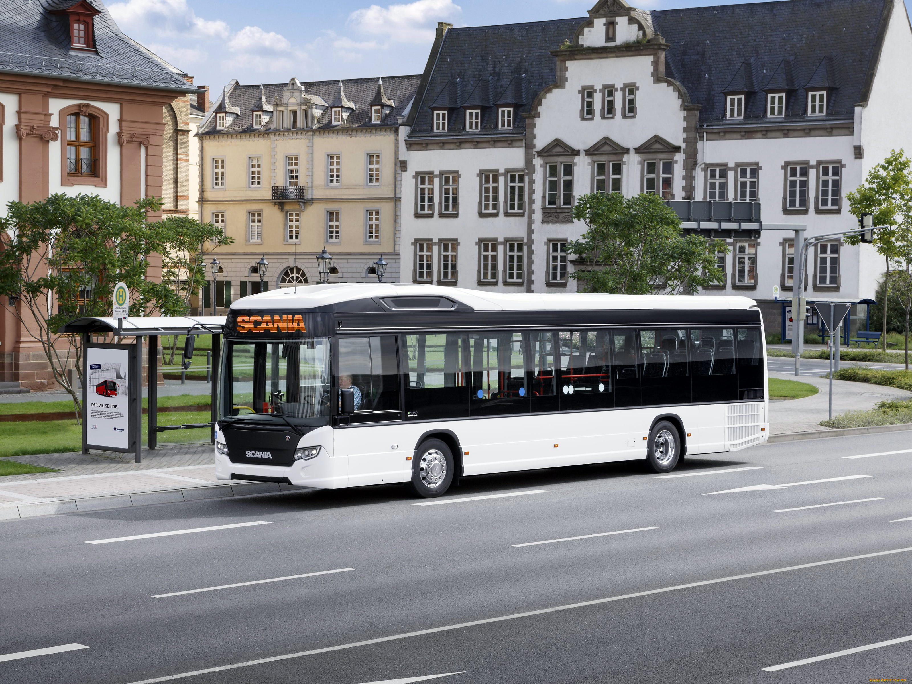 автомобили, автобусы, le, hybrid, citywide, 2014г, scania
