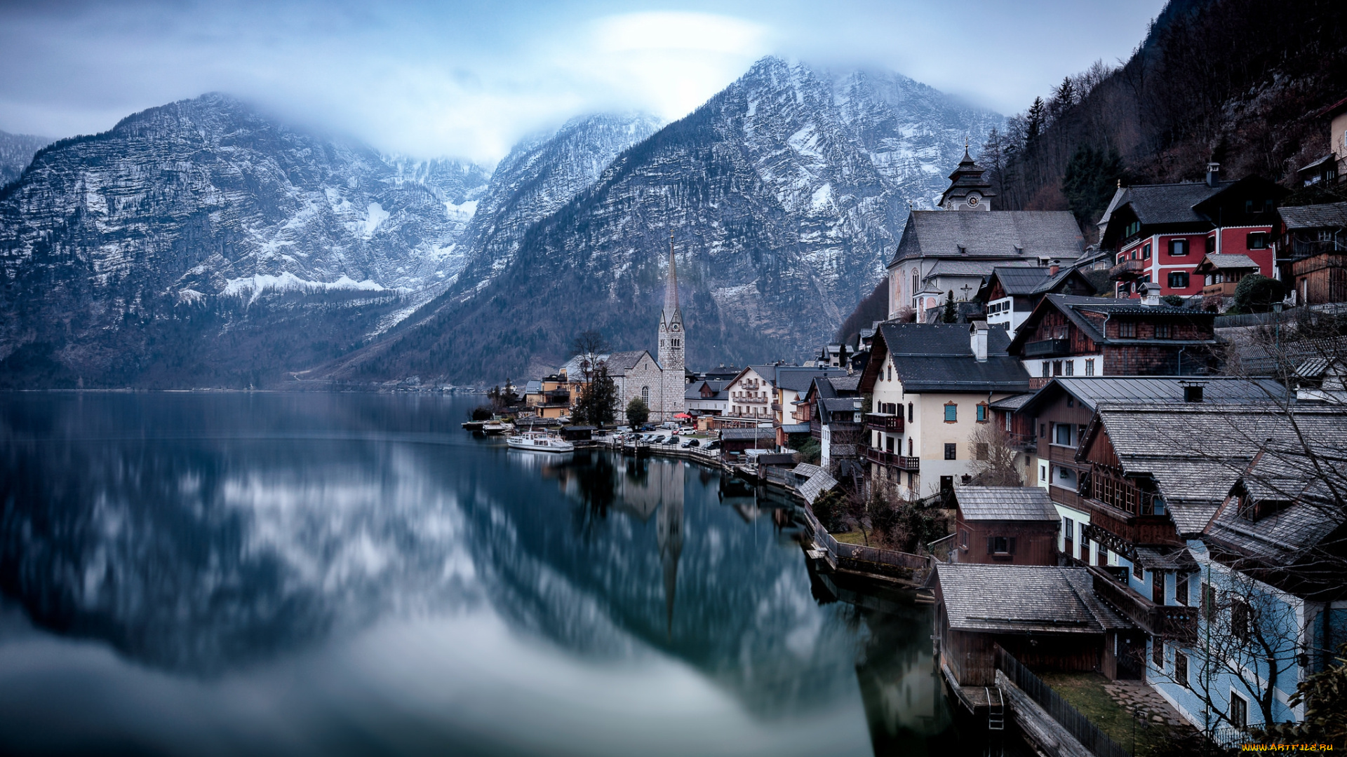 hallstatt, города, гальштат, , австрия, озеро, горы