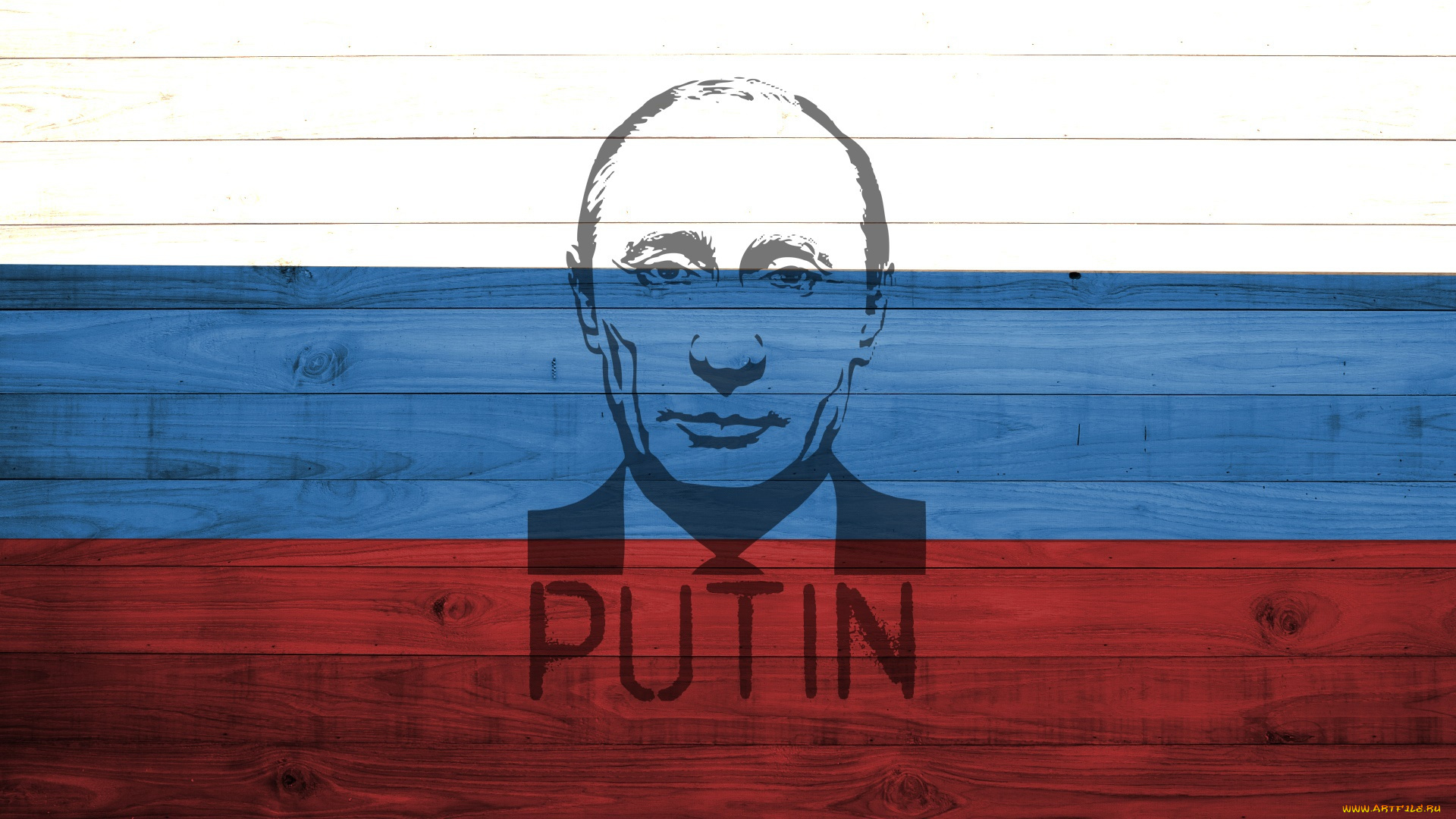рисованное, люди, red, white, president, colour, wood, flag, putin, blue, russia