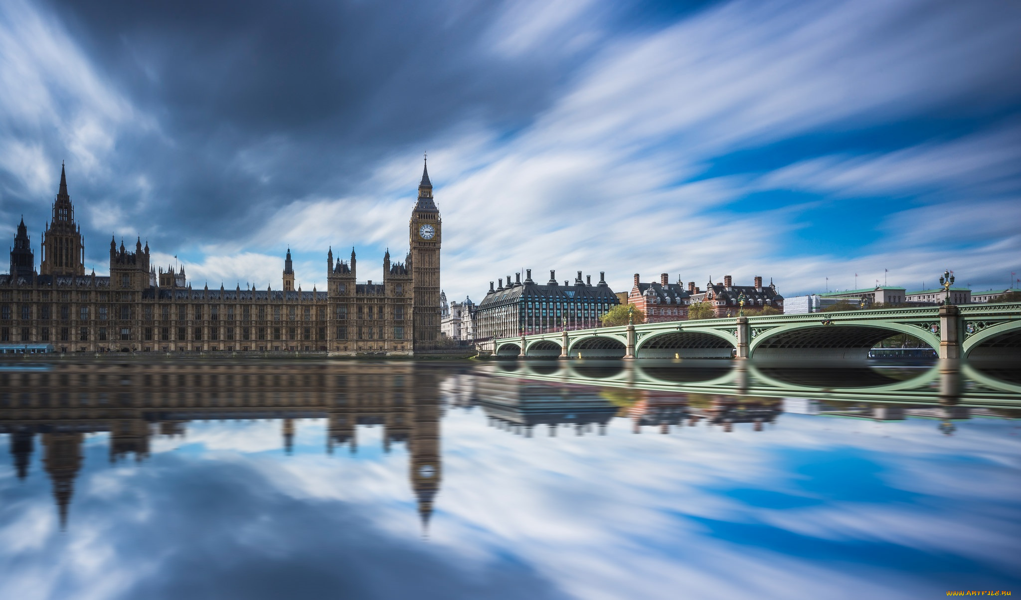 houses, of, parliament, &, big, ben, , london, города, лондон, , великобритания, панорама