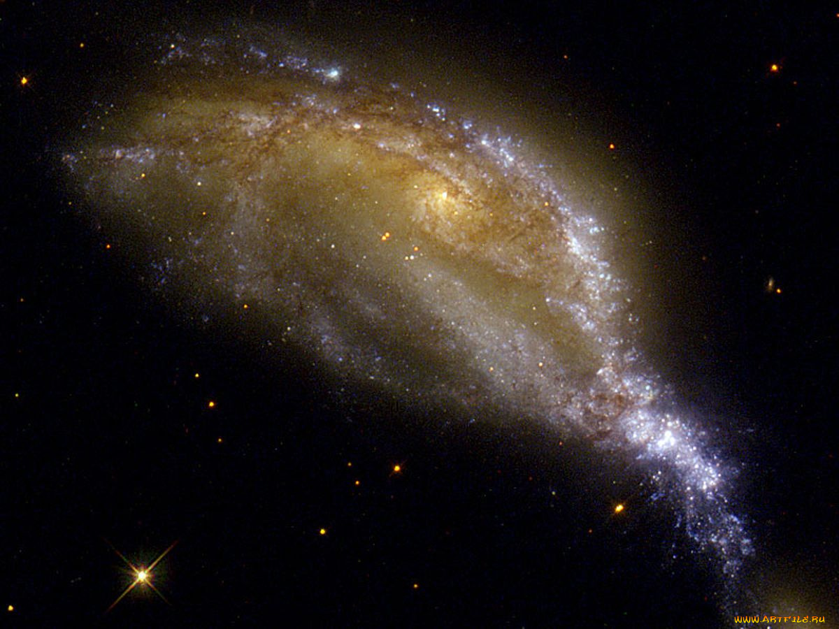 столкновение, галактик, ngc, 6745, космос, галактики, туманности