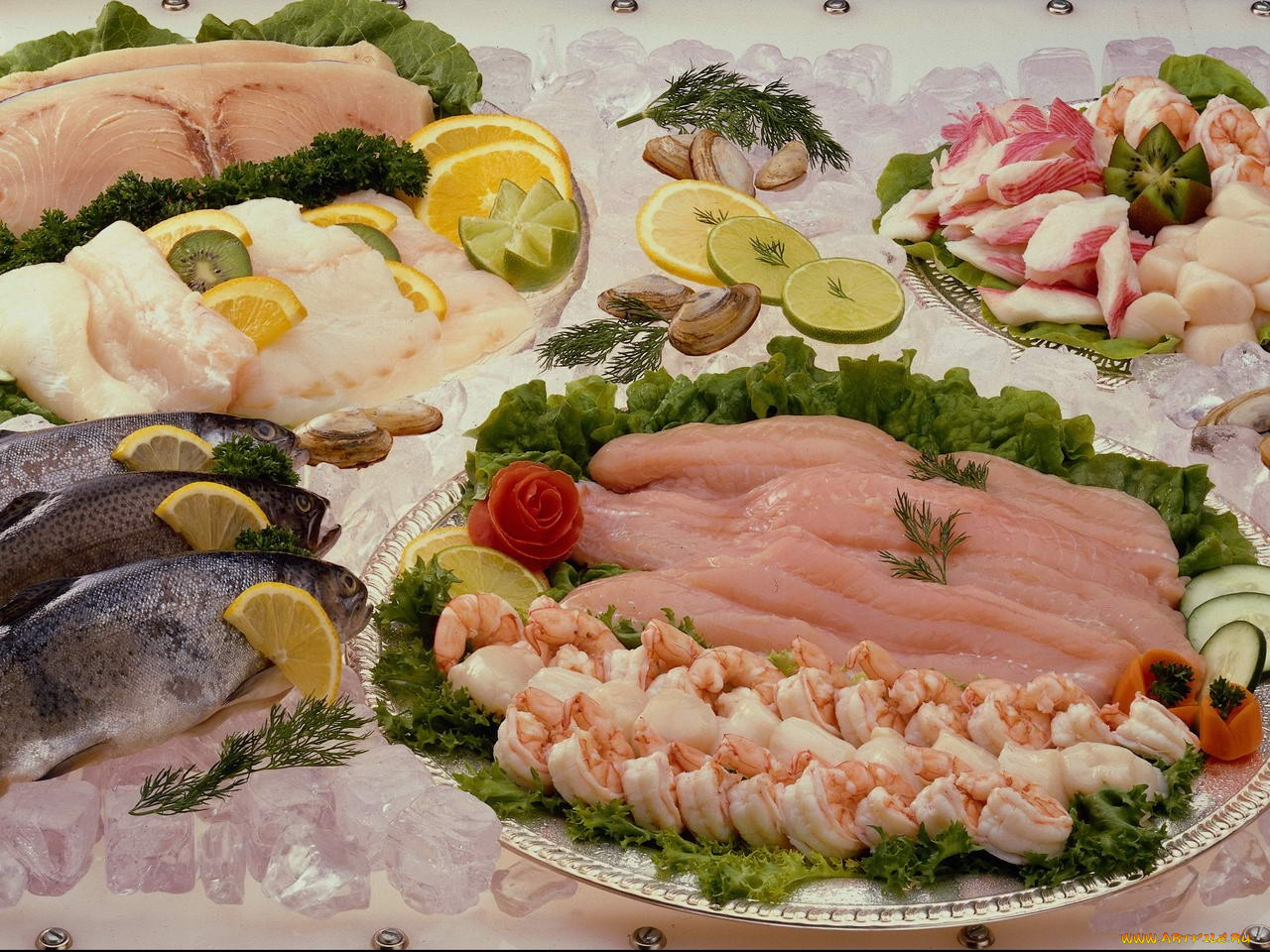 еда, рыбные, блюда, морепродуктами