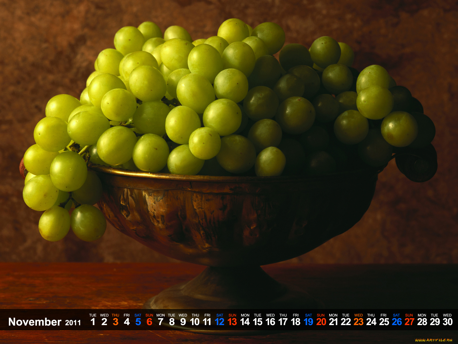 календари, еда, виноград