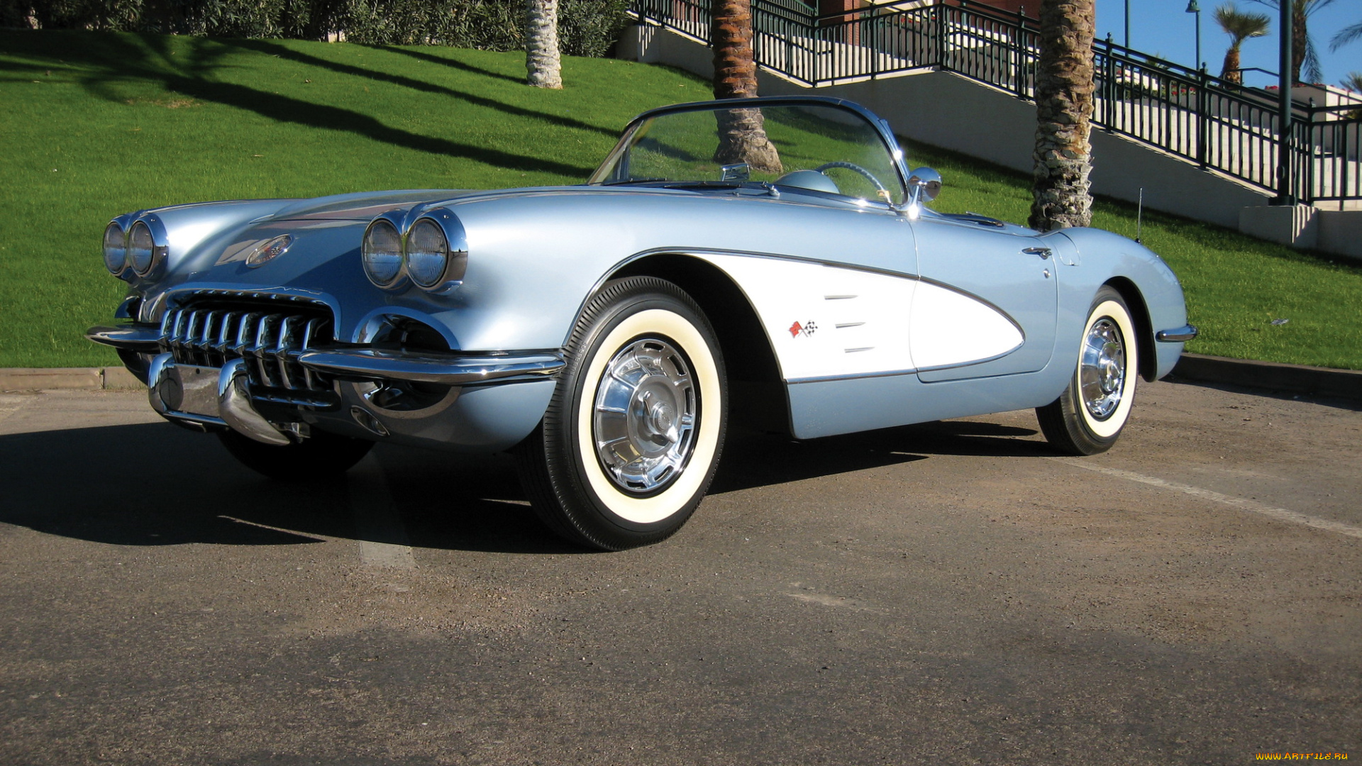 1959, chevrolet, corvette, автомобили