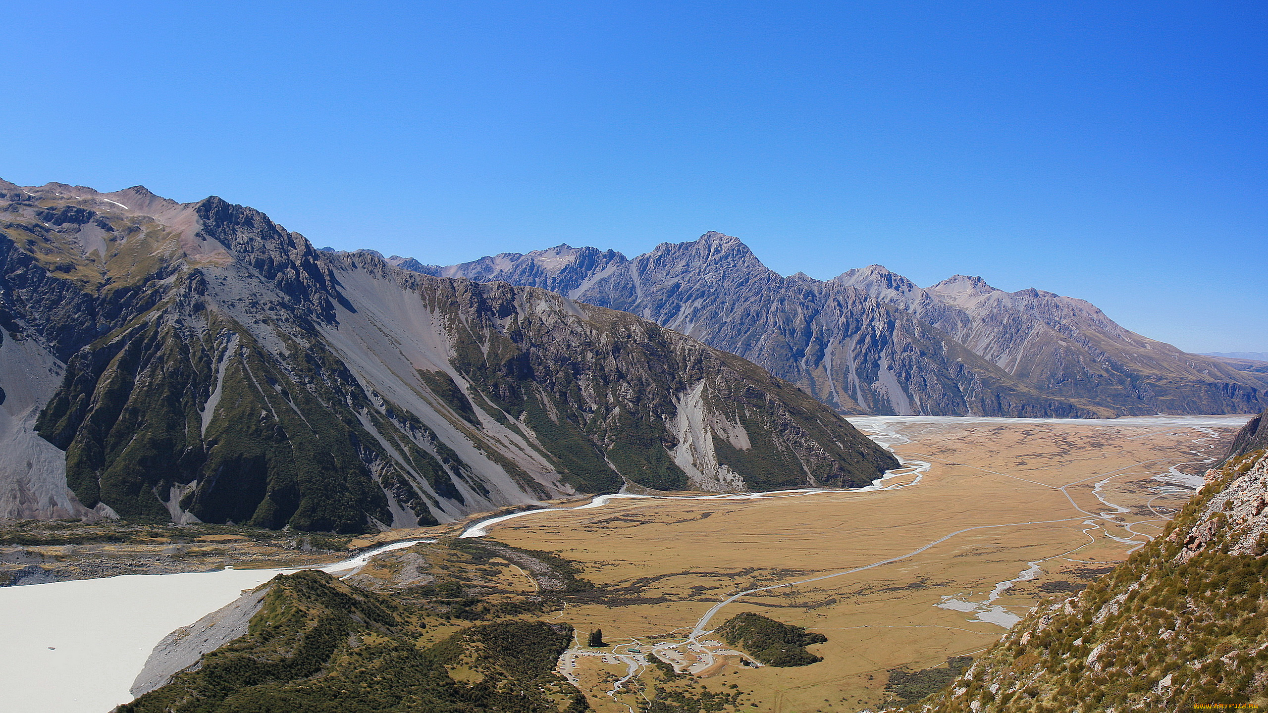 mount, cook, national, park, new, zealand, природа, горы