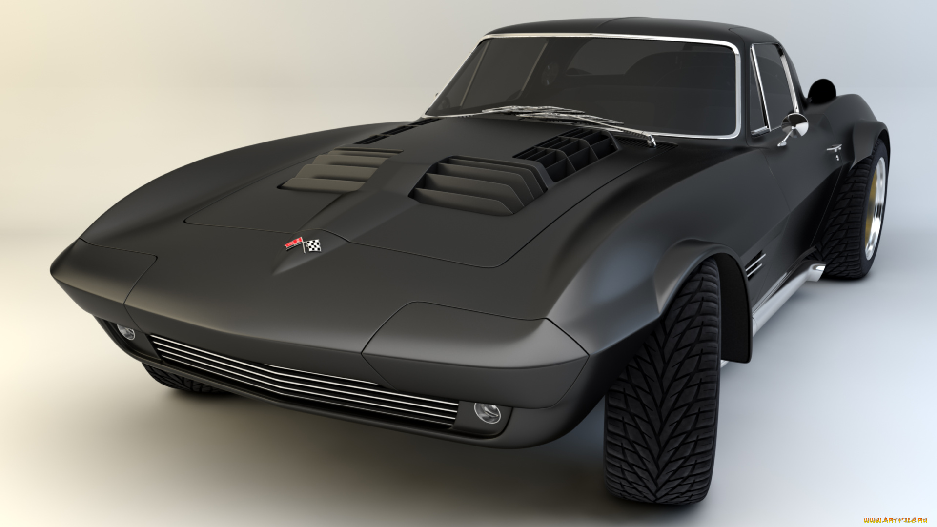 автомобили, 3д, corvette, 1964