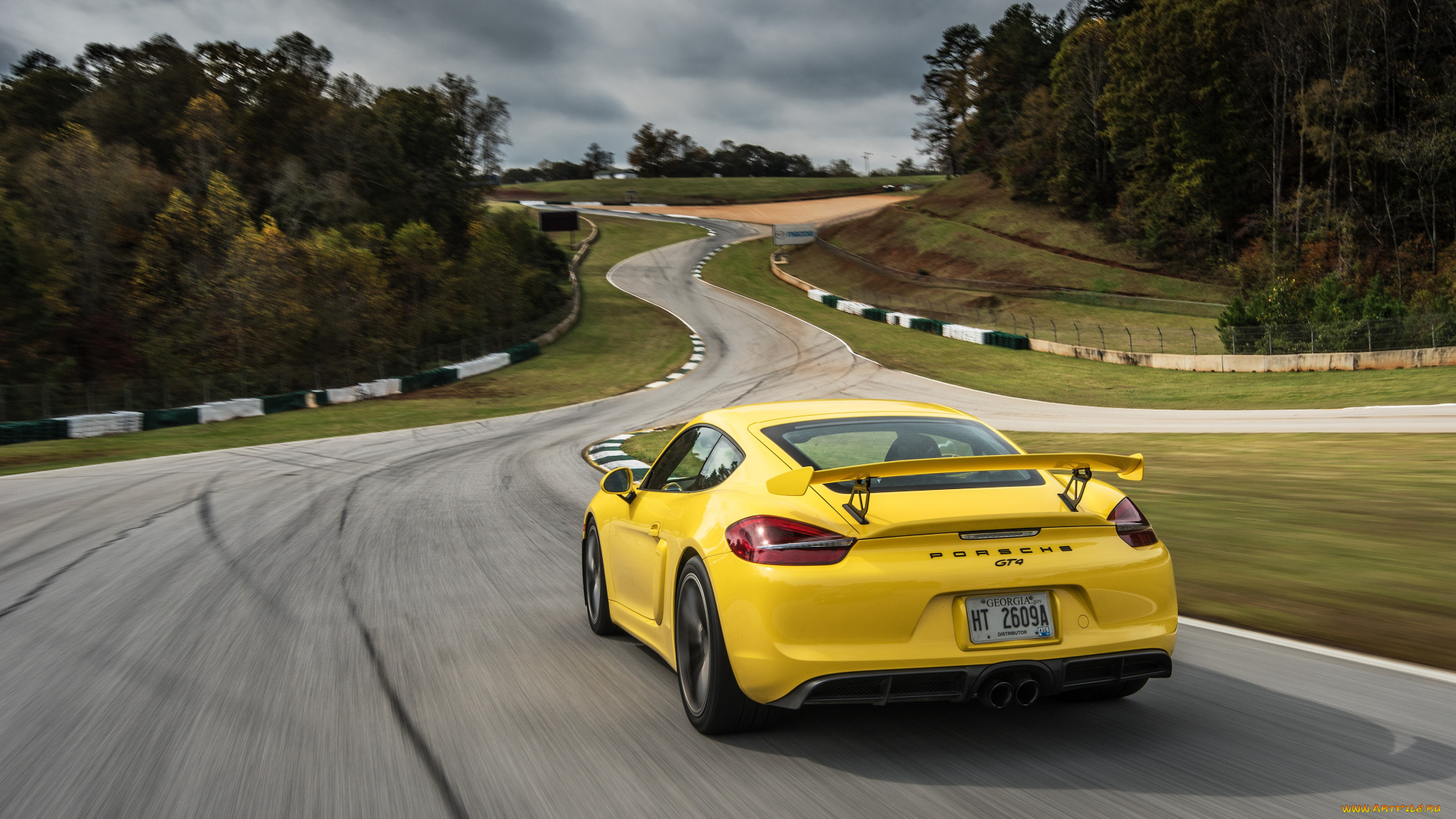 автомобили, porsche, желтый, 981c, us-spec, gt4, cayman, 2016г