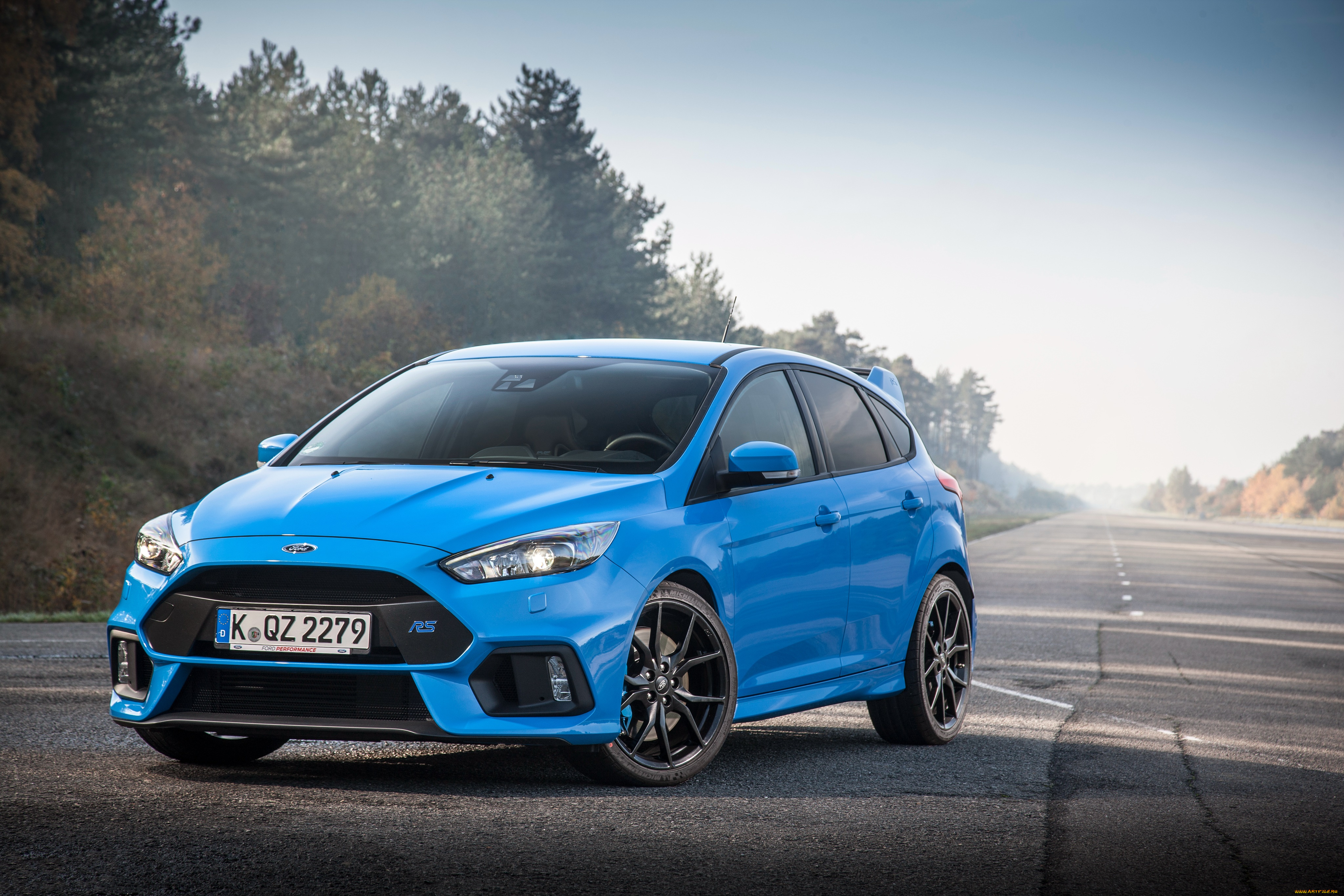 автомобили, ford, синий, 2015г, focus, rs