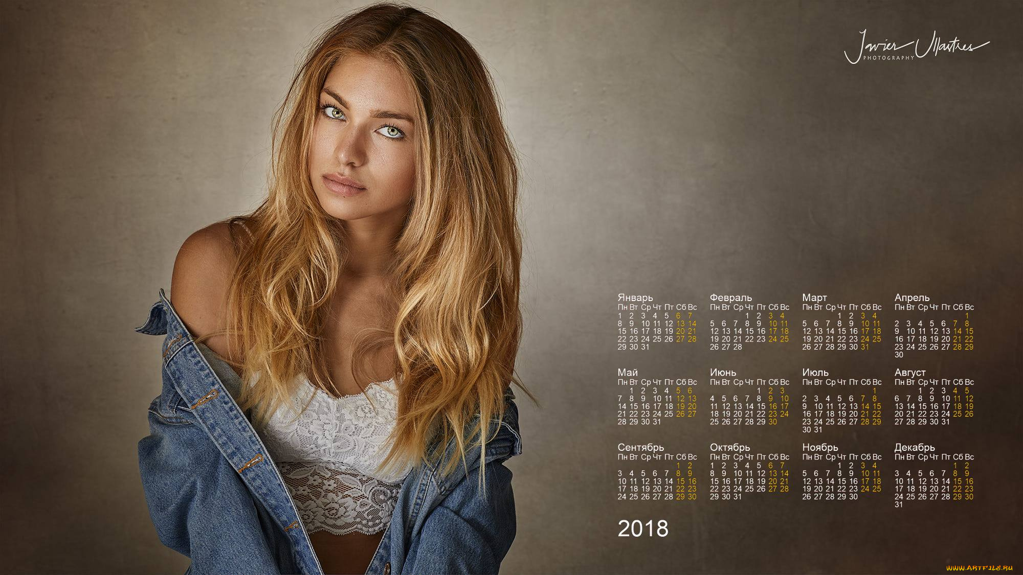 календари, девушки, 2018, взгляд