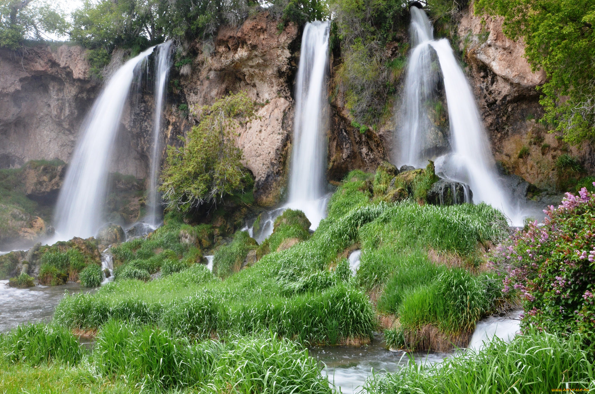 природа, водопады, простор