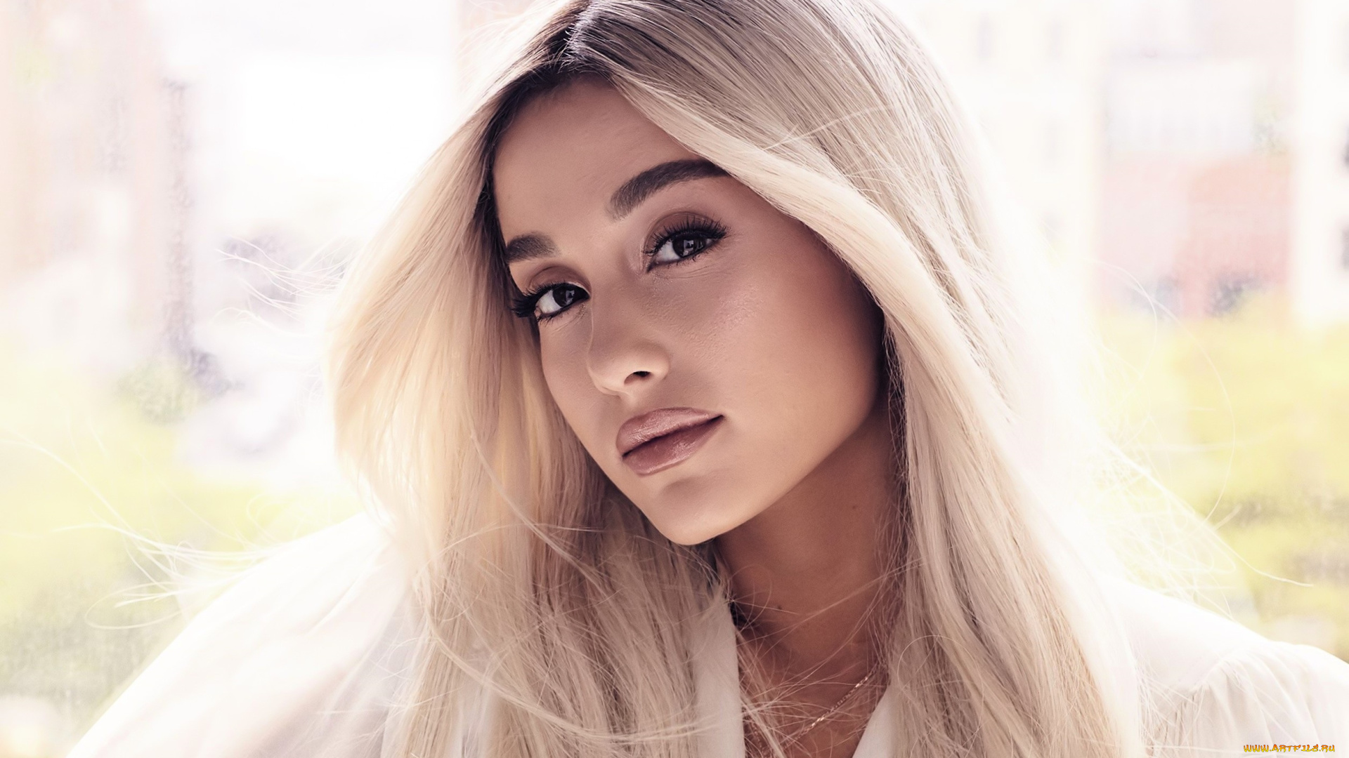 девушки, ariana, grande, блондинка, лицо