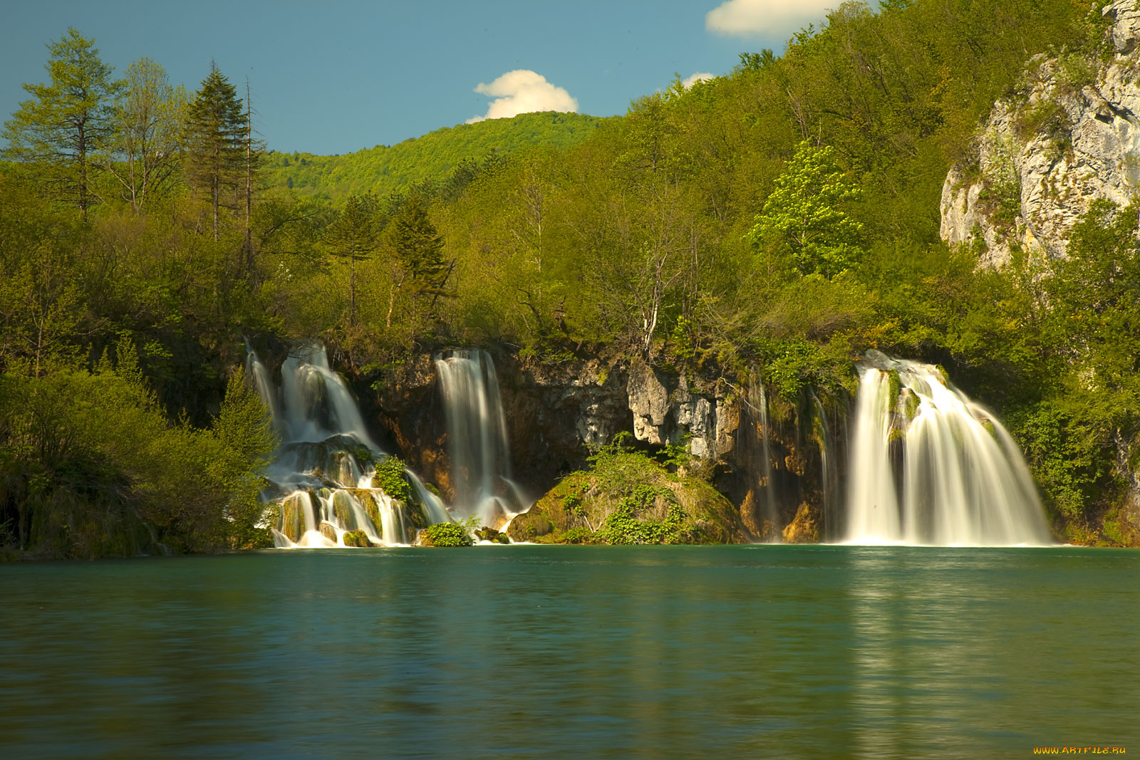 плитвицкие, озёра, хорватия, природа, водопады