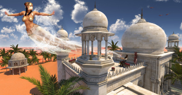 Картинка 3д графика fantasy фантазия облака полет магия