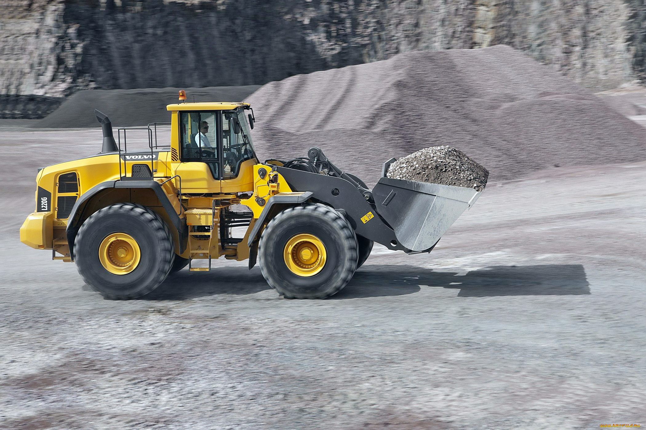 volvo, l220g, wheel, loader, техника, строительная, техника, ковш, трактор, дорога