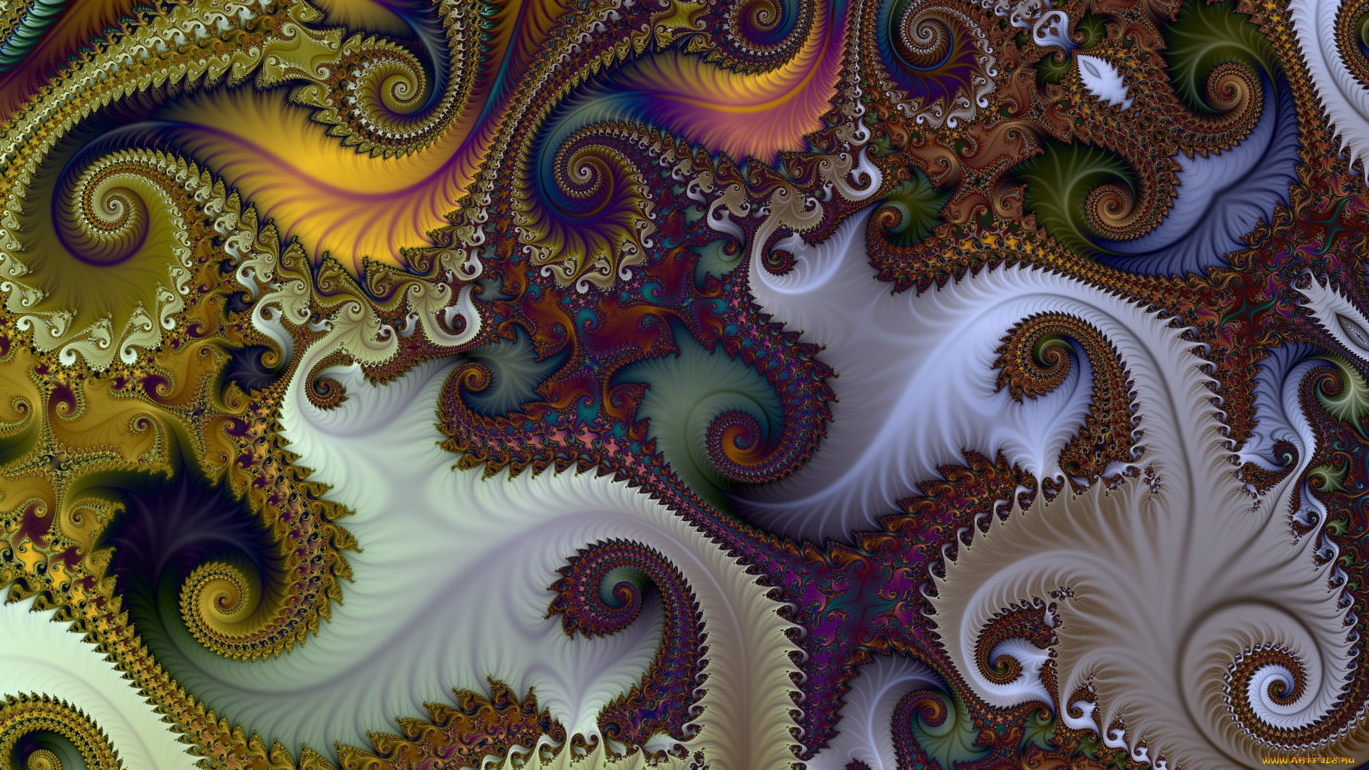 3д, графика, фракталы, , fractal, цвета, фон, узор