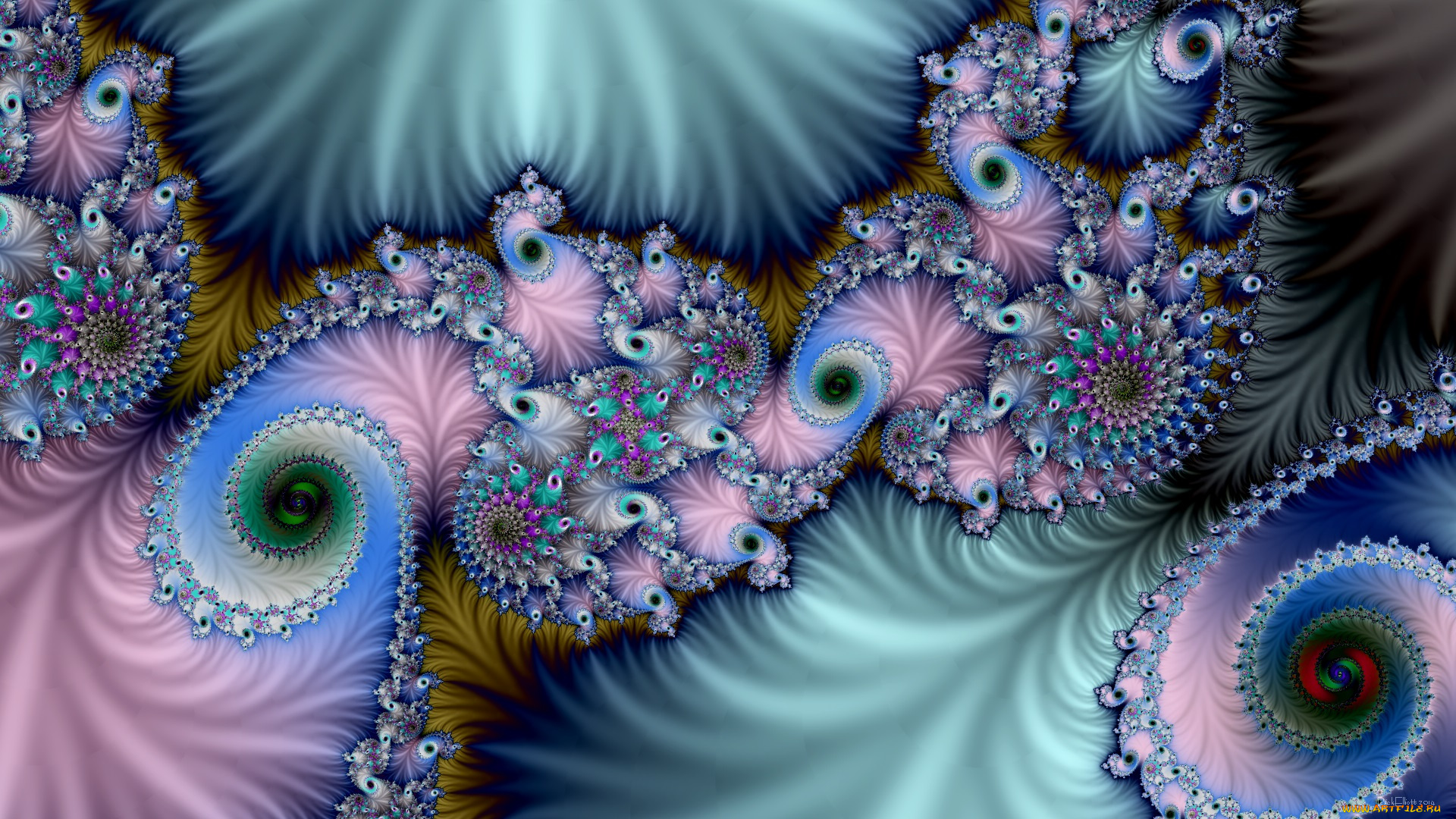 3д, графика, фракталы, , fractal, узор, цвета, фон