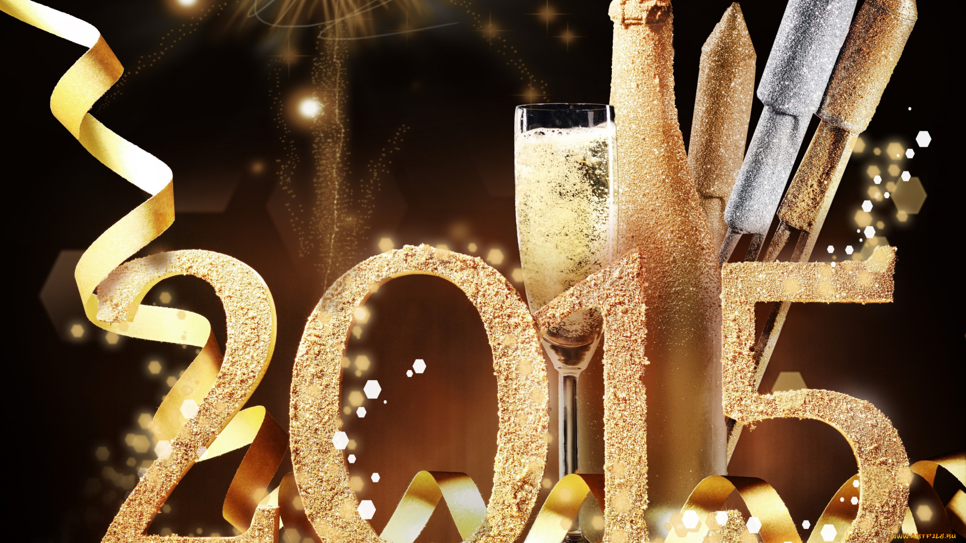 праздничные, -, разное, , новый, год, бокалы, 2015, шампанское, украшения, новый, год