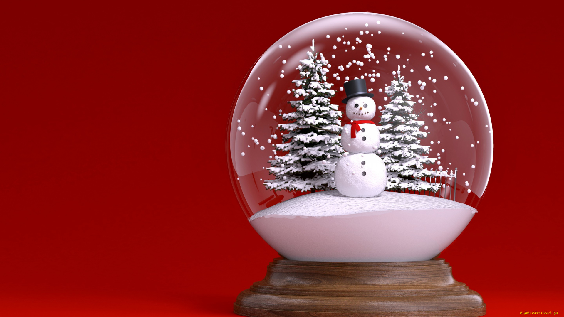 праздничные, 3д, графика, , новый, год, new, year, cristmas, снеговик, снег, snow, globe, шар, winter, рождество, новый, год, елка