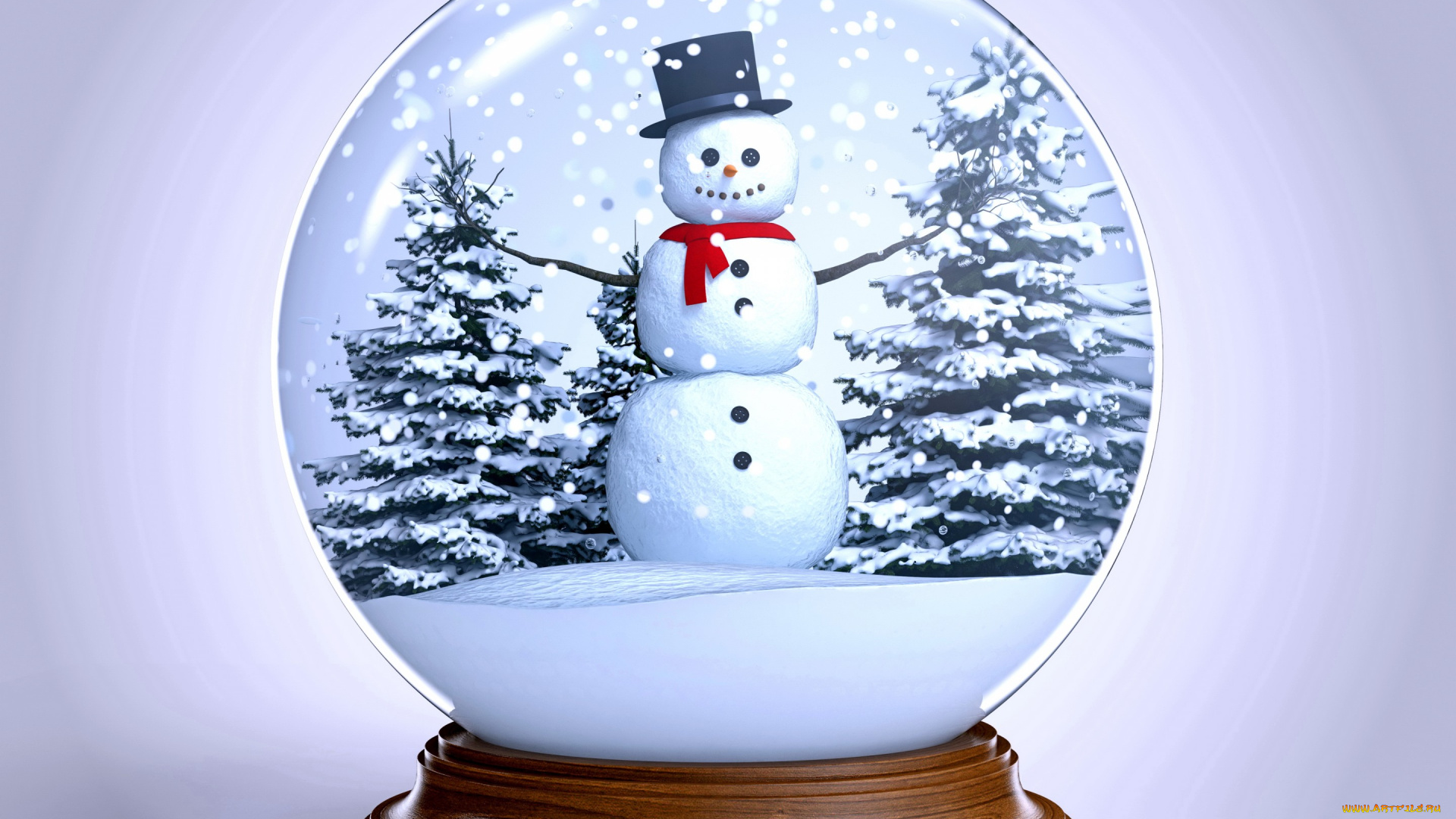 праздничные, 3д, графика, , новый, год, новый, год, new, year, merry, globe, snow, winter, cristmas, рождество, шар, снег, елка, снеговик