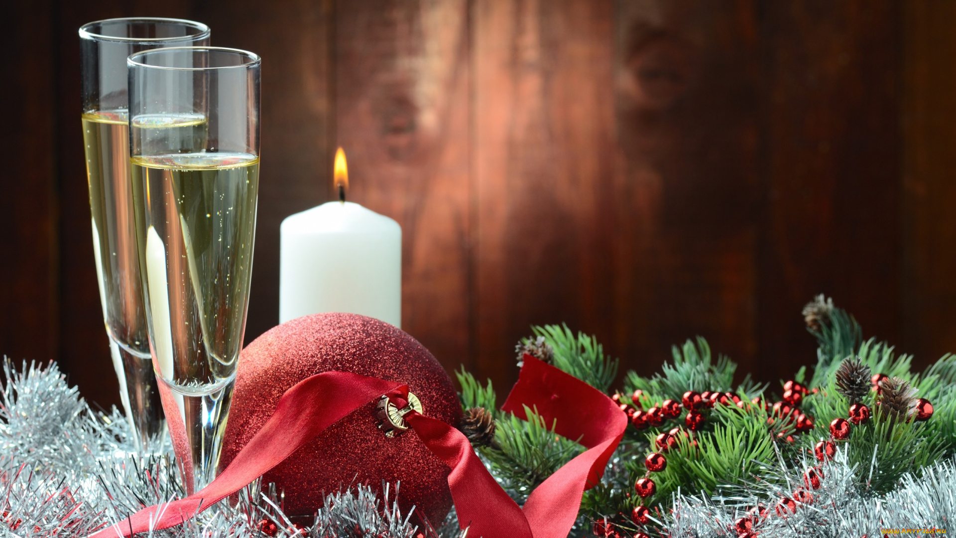 праздничные, угощения, новый, год, шампанское, мишура, елка, шары, рождество, decoration, new, year, christmas
