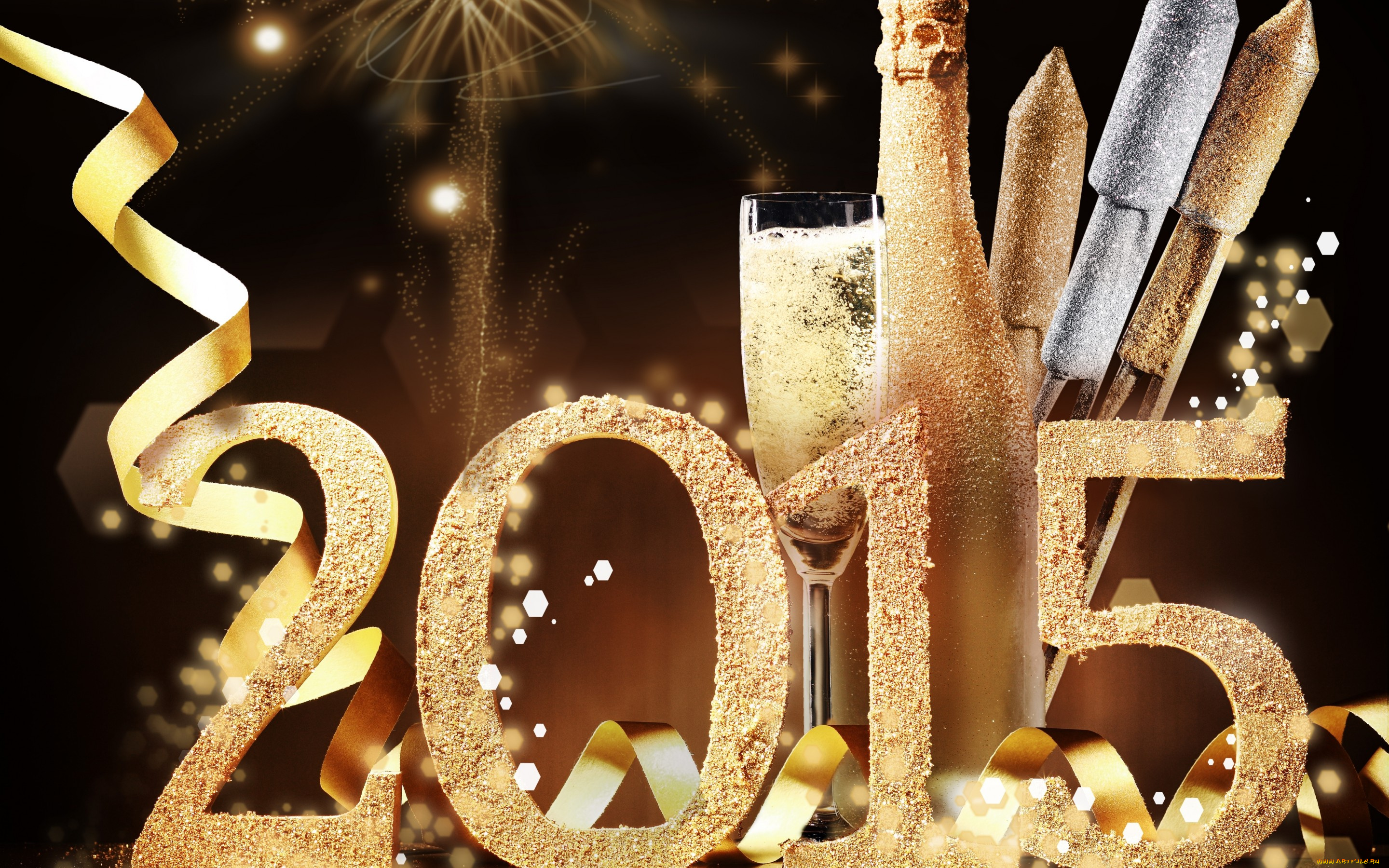 праздничные, -, разное, , новый, год, бокалы, 2015, шампанское, украшения, новый, год