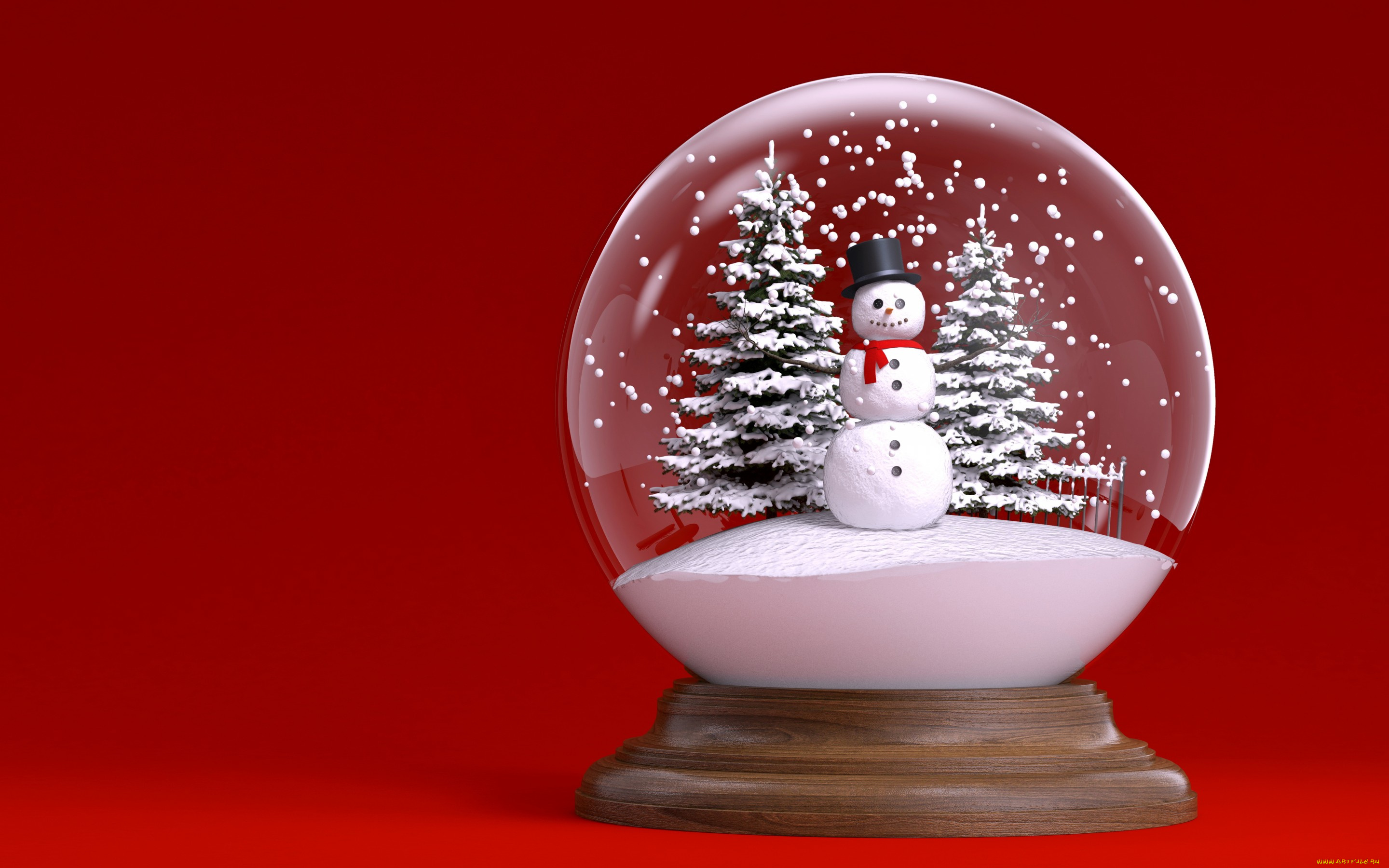 праздничные, 3д, графика, , новый, год, new, year, cristmas, снеговик, снег, snow, globe, шар, winter, рождество, новый, год, елка