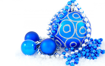 Картинка праздничные шары decoration christmas new year новый год рождество украшения синие blue