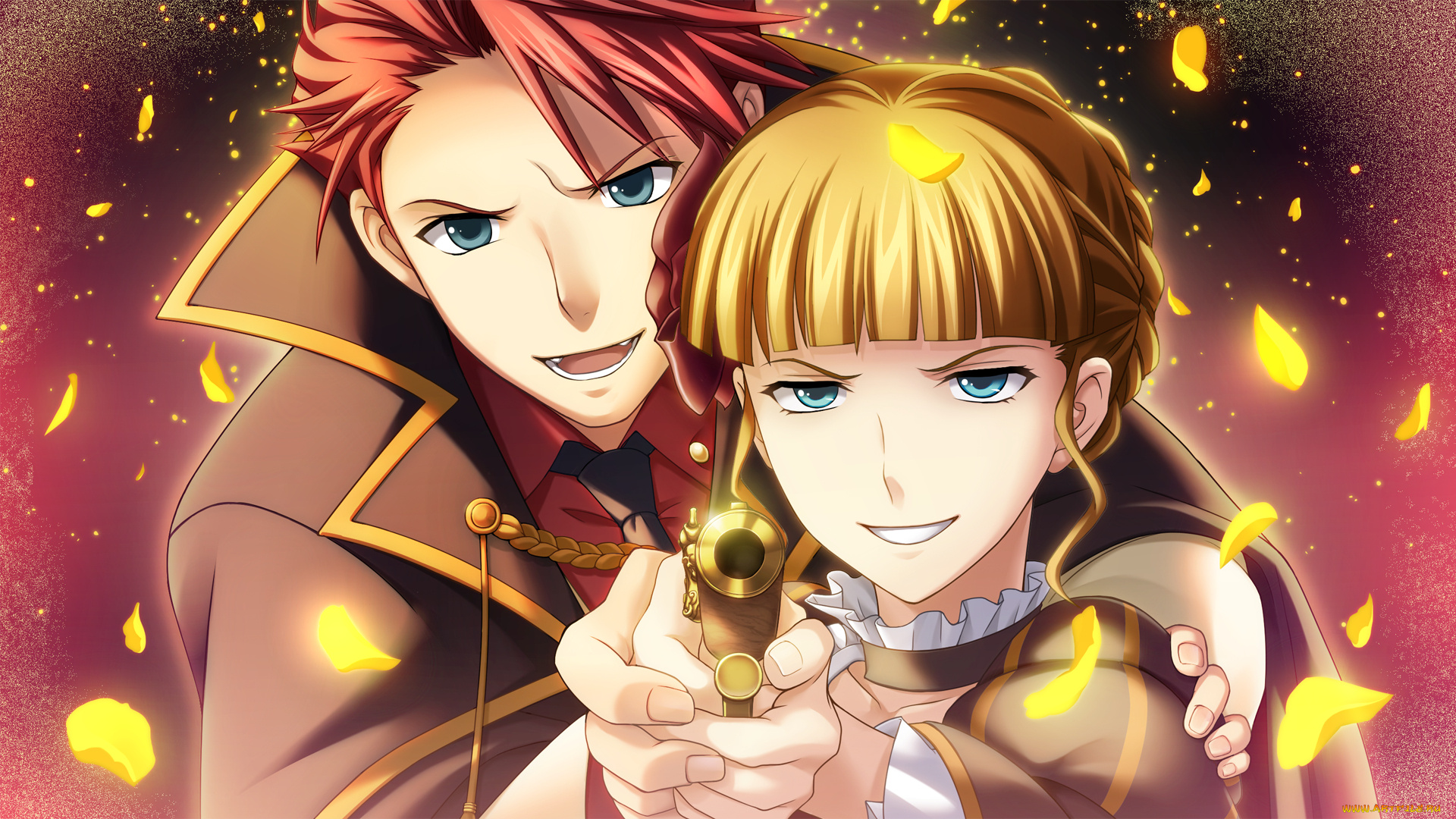 аниме, umineko, no, naku, koro, ni, фон, девушка, взгляд