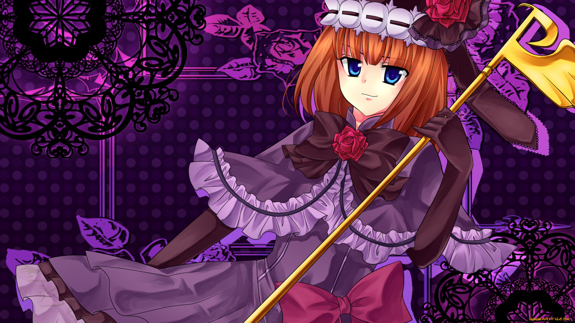 umineko, no, naku, koro, ni, аниме, фон, взгляд, девушка