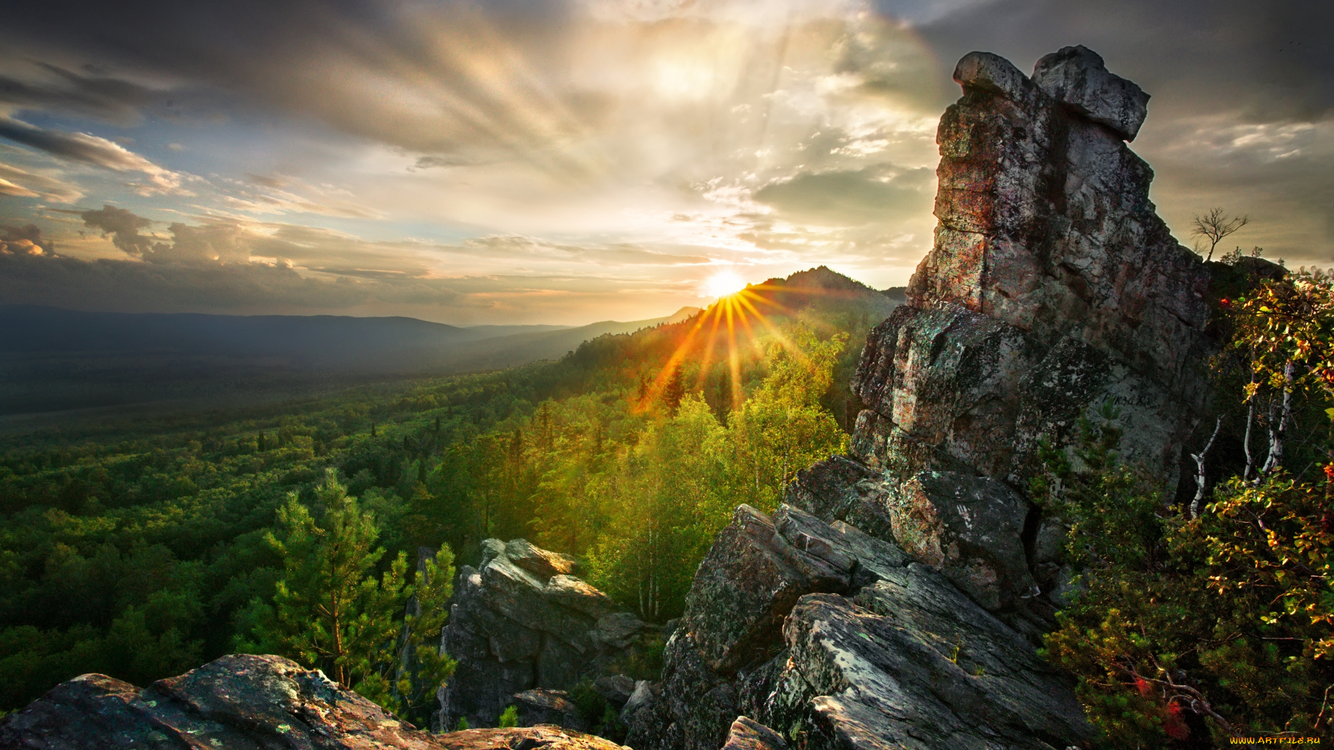 уральские, горы, природа, горы, солнце, скалы, россия, уральские, урал