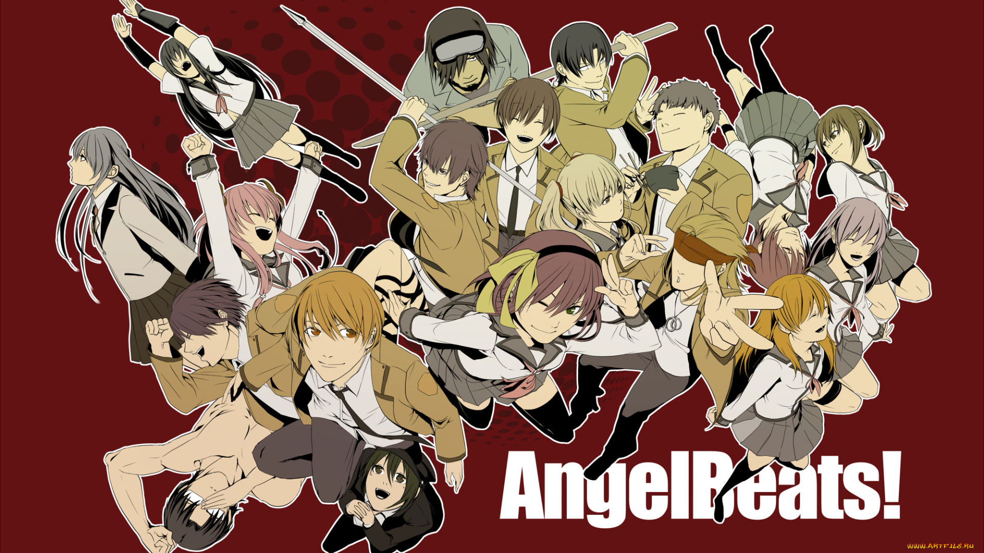 angel, beats, аниме
