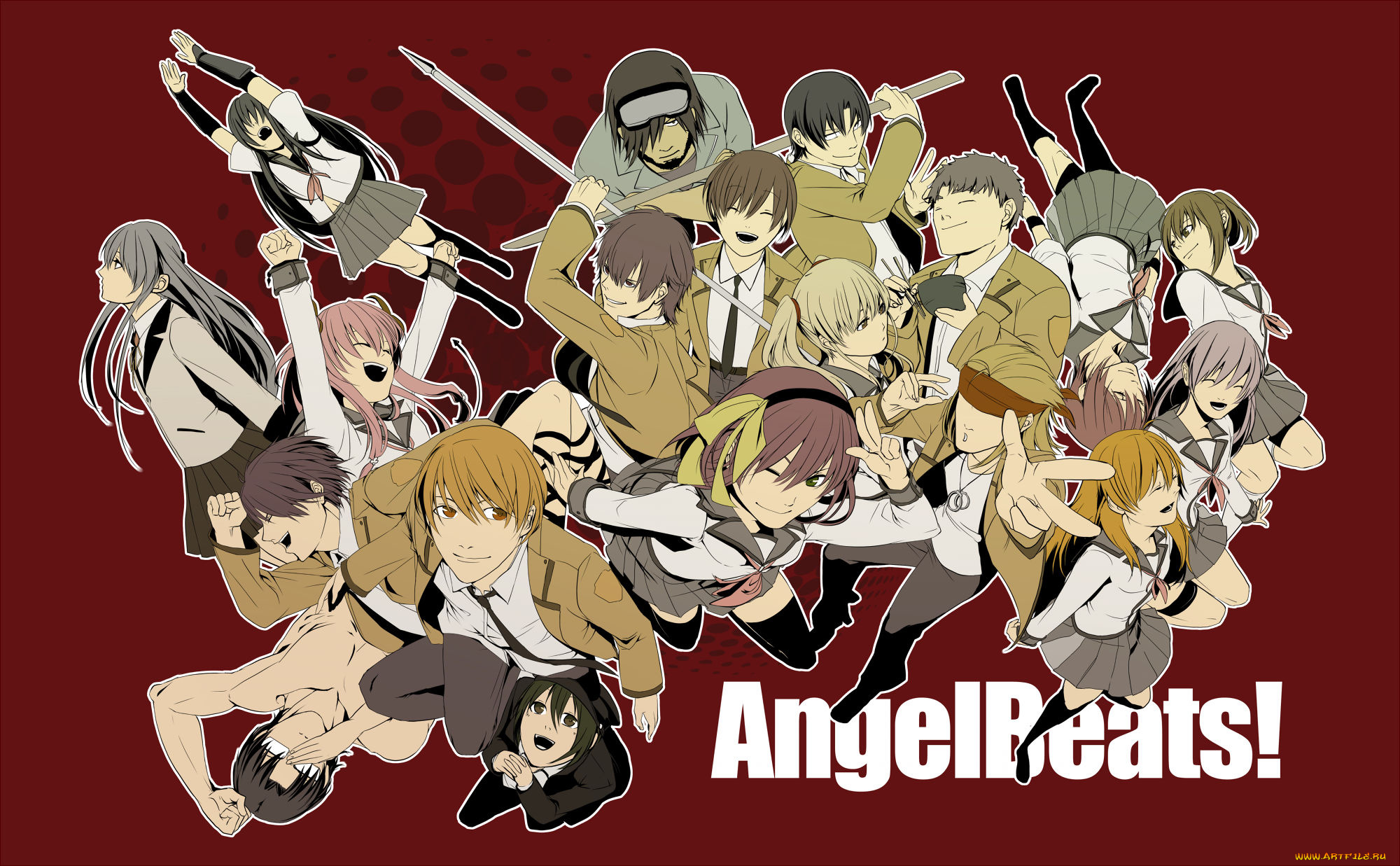 angel, beats, аниме