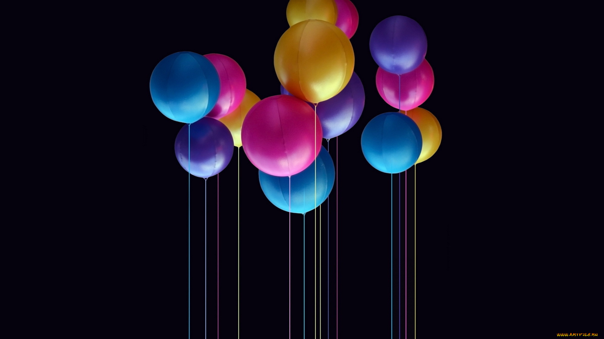 шары, праздничные, шарики, цветные