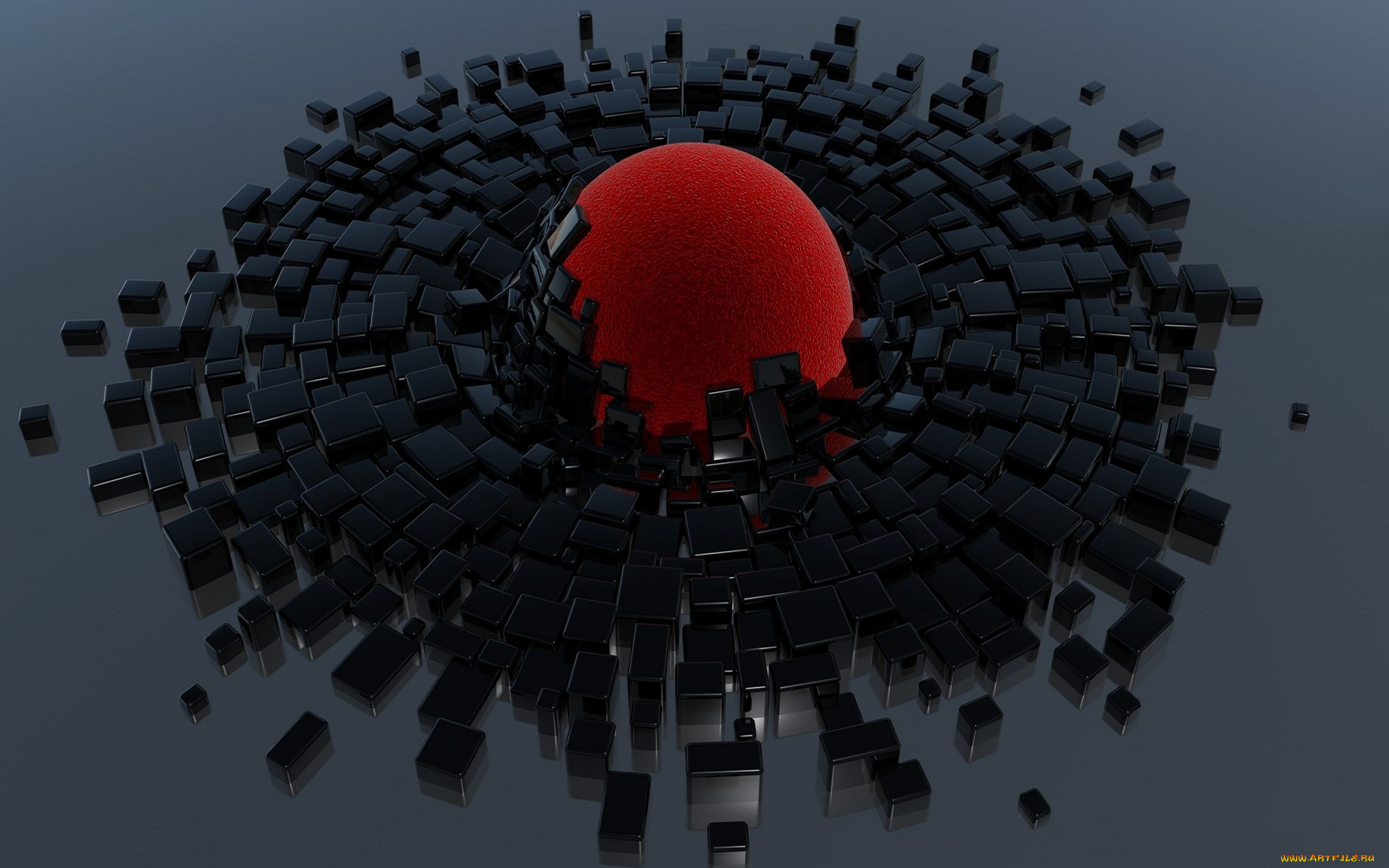 графика 3D куб взрыв graphics cube explosion без смс