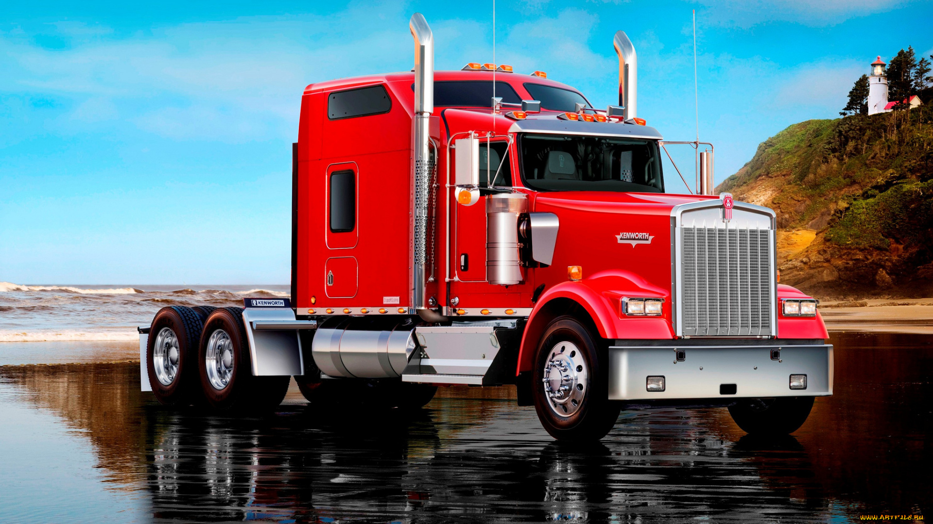 kenworth, -, w900, автомобили, kenworth, седельный, грузовик, тяжелый, тягач