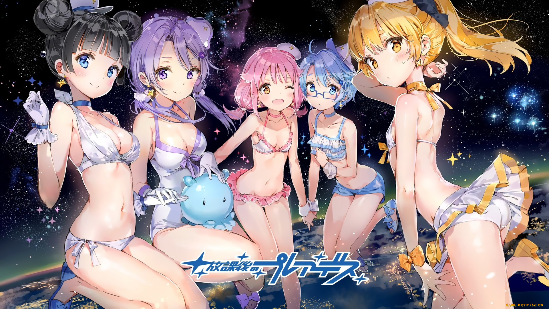 аниме, houkago, no, pleiades, itsuki, hikaru, aoi, houkago, no, pleiades, subaru, nanako, anmi