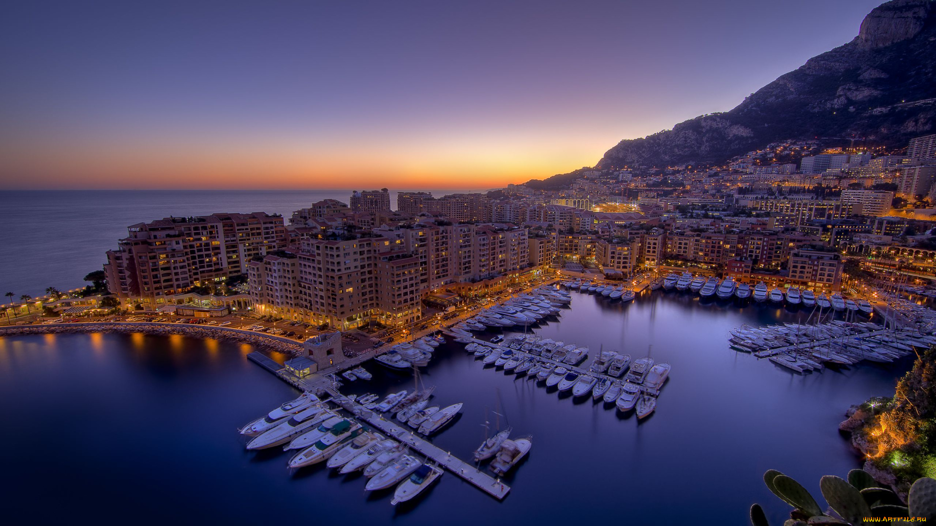 fontvieille, monaco, города, панорамы