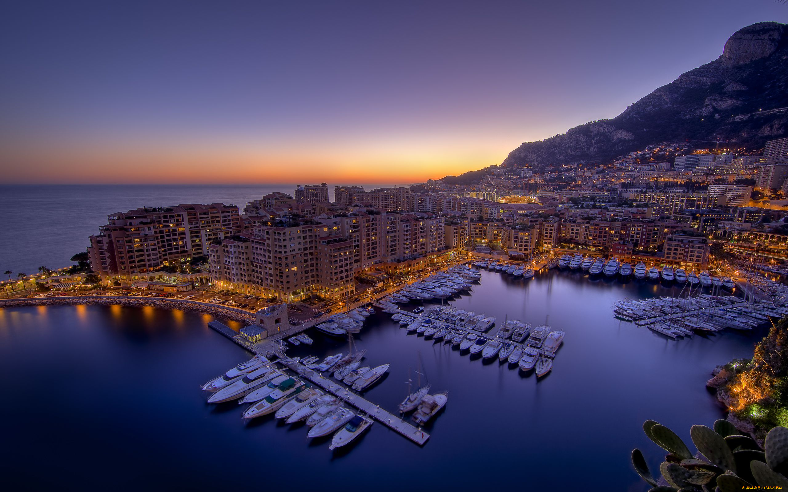 fontvieille, monaco, города, панорамы