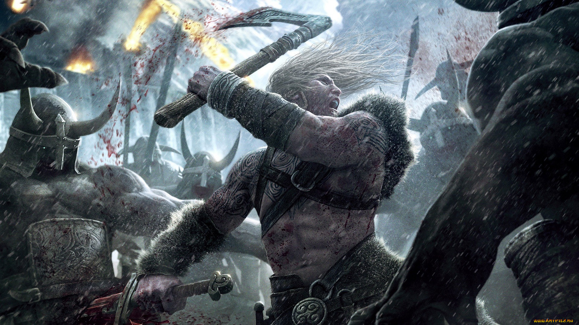 viking, , battle, for, asgard, видео, игры, битва, воин, меч, топор, кровь, враги