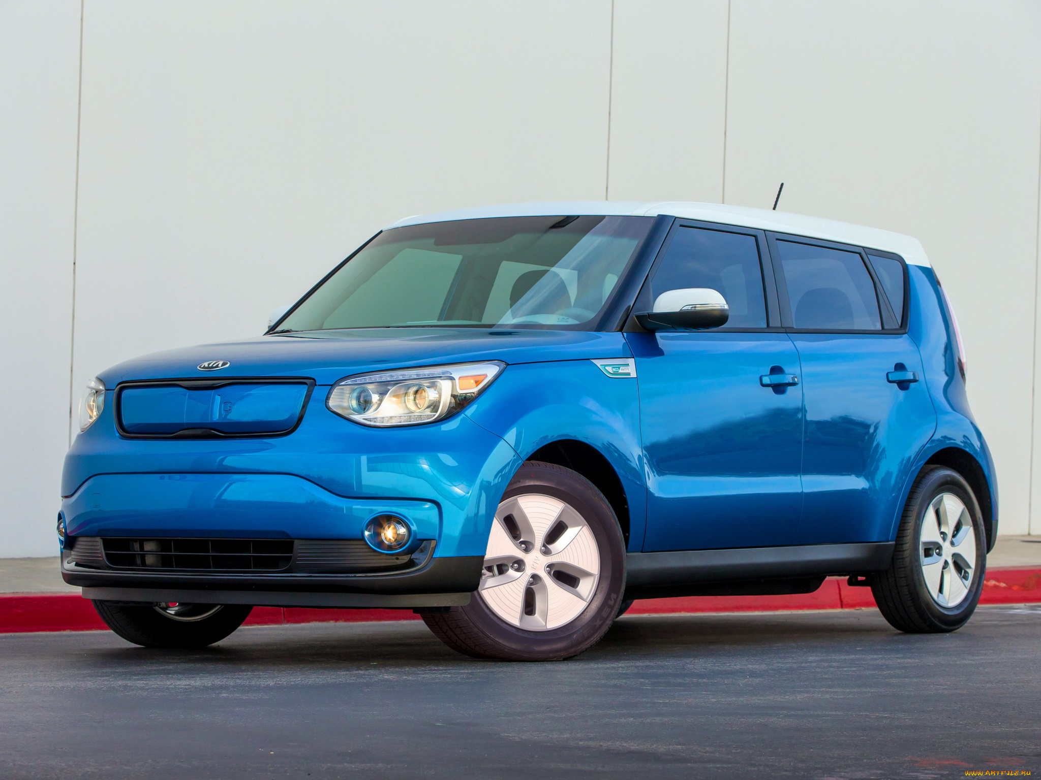 автомобили, kia, синий, soul, ev, 2014г