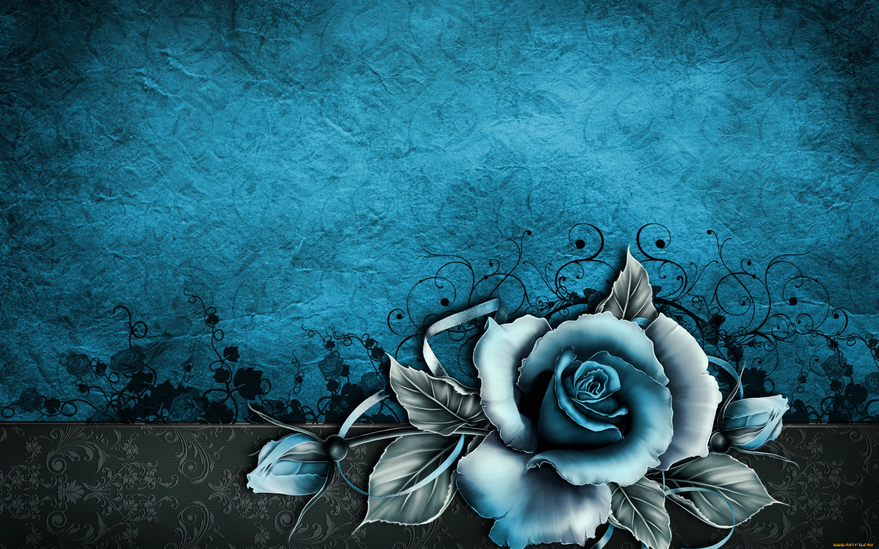 разное, текстуры, роза, фон, текстура, blue, винтаж, texture, floral, бумага, wallpaper, paper, rose, grunge, vintage