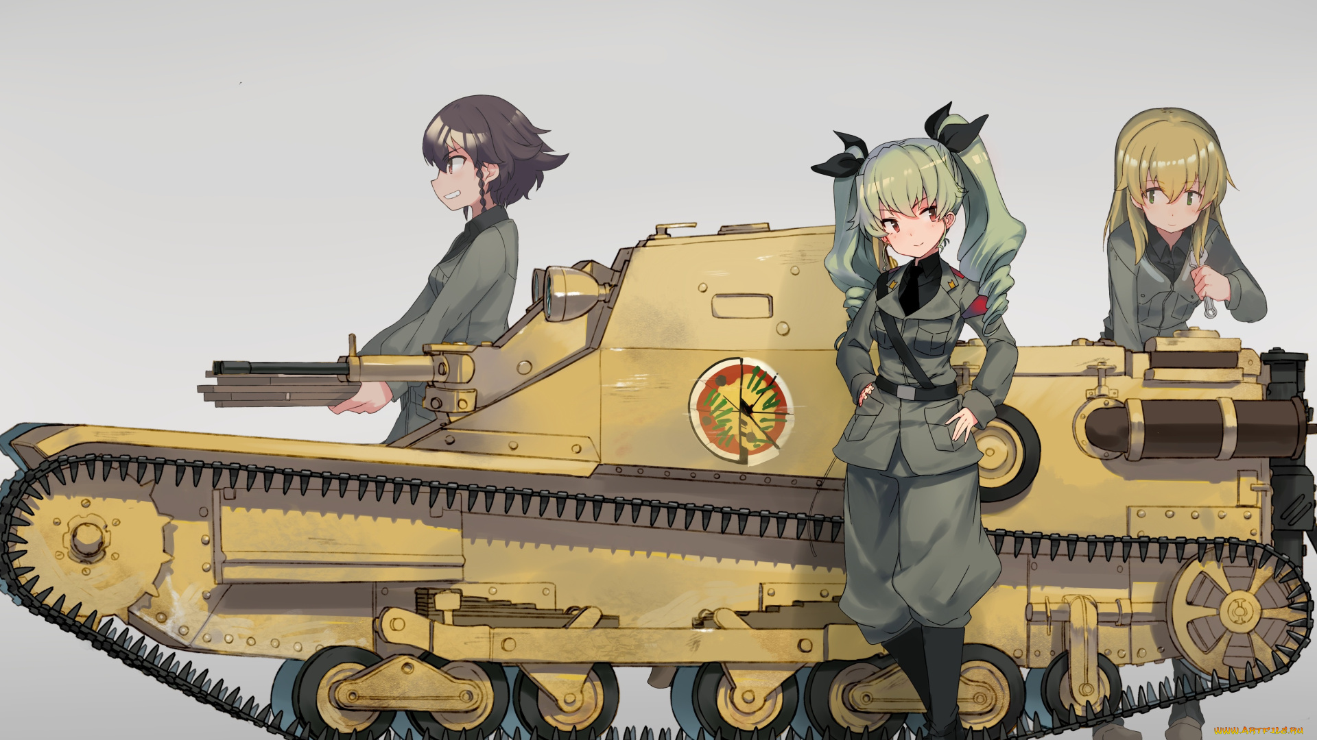 аниме, girls, und, panzer, girls, und, panzer, katsudansou, anchovy