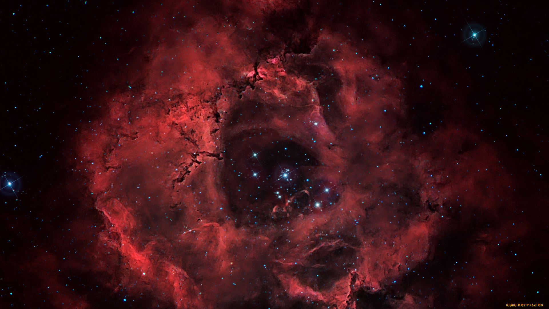ngc2237, rosette, nebula, космос, галактики, туманности, туманность