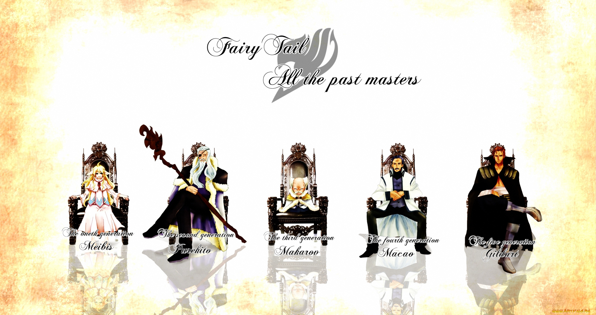 аниме, fairy, tail, meibis, волшебник, маг, трон, мастер, gildart, macao, purehito, master, makarov