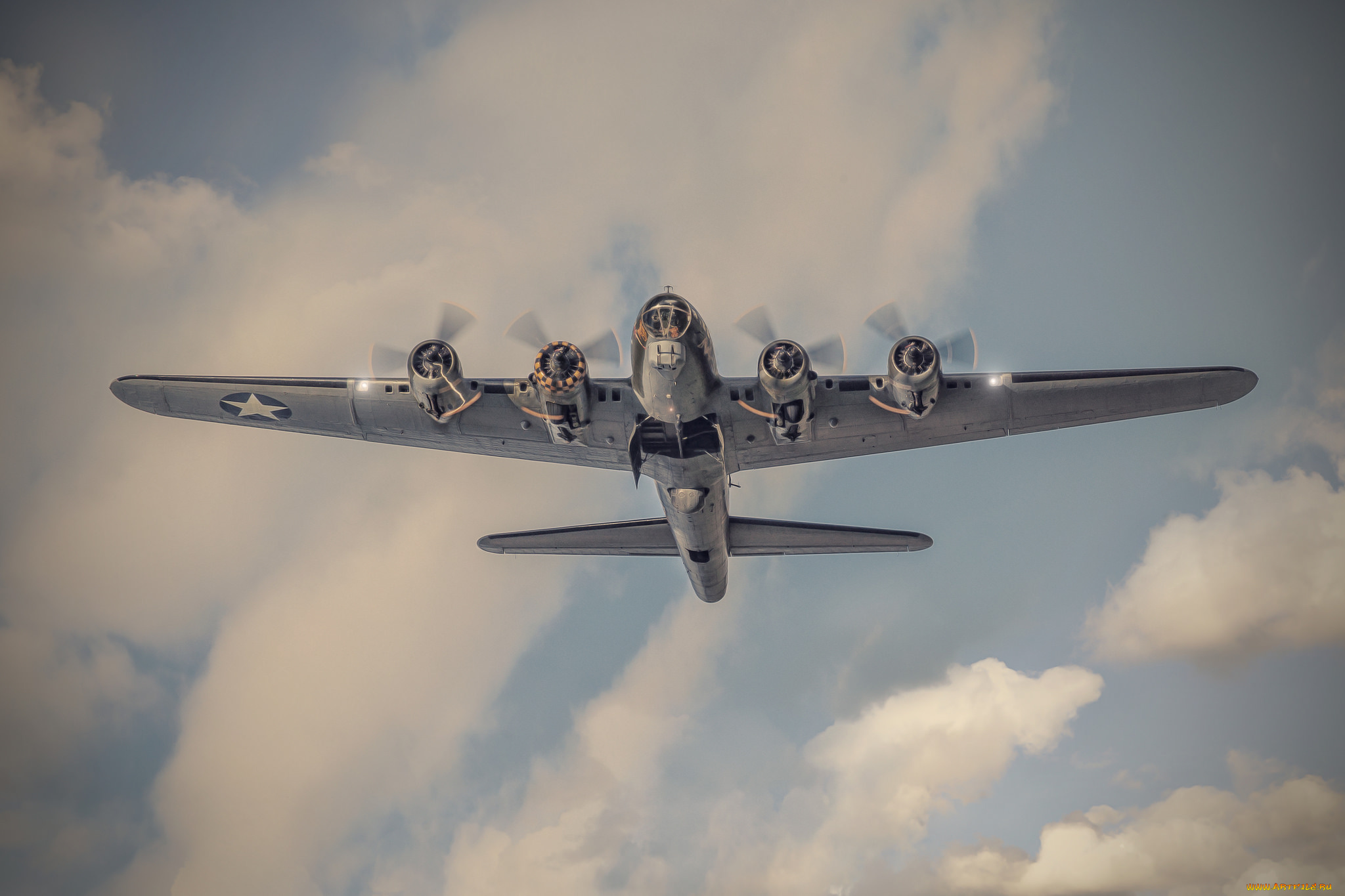 b-17, flying, fortress, авиация, боевые, самолёты, бомбардировщик