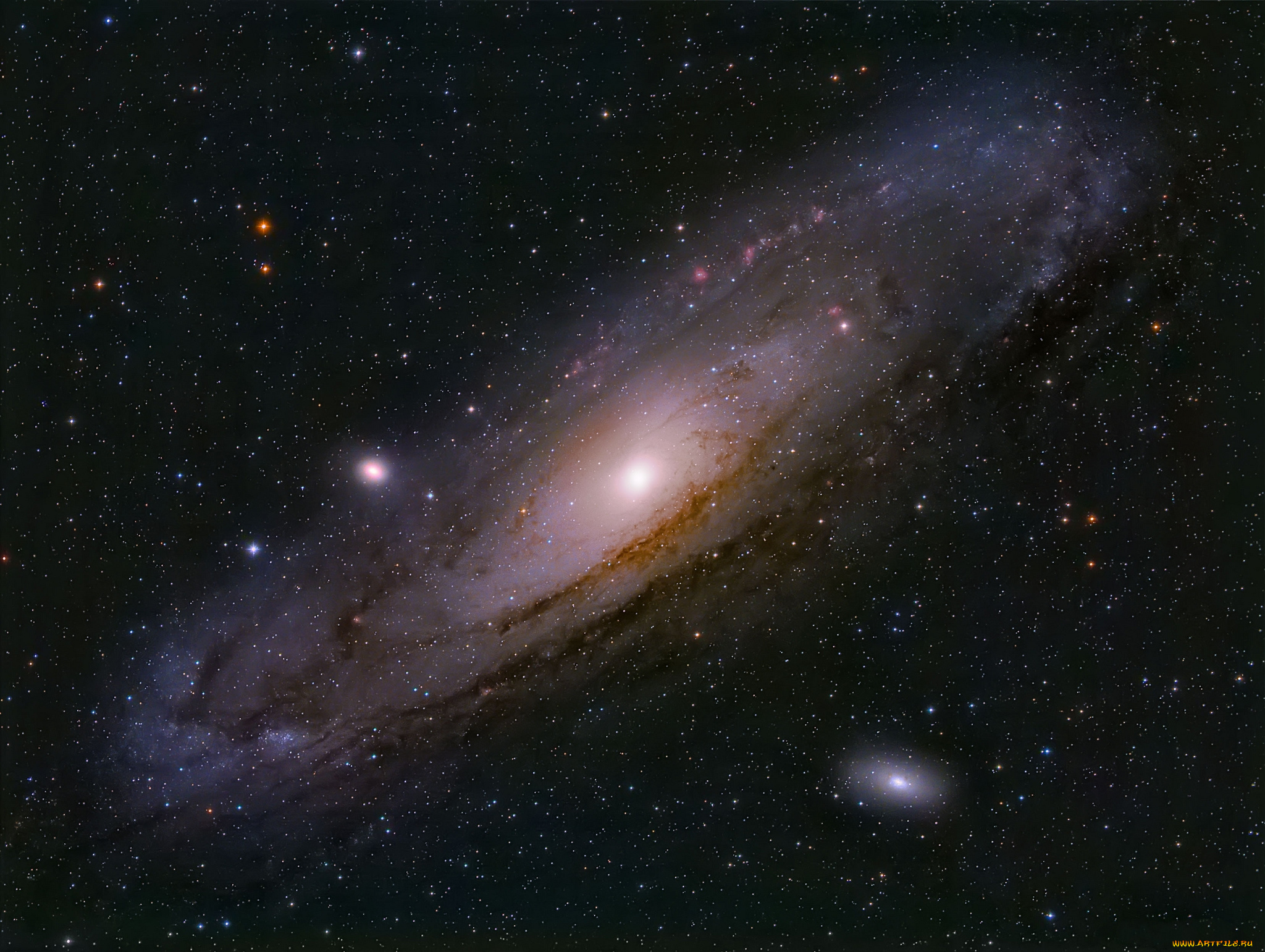 m31, andromeda, galaxy, v3, космос, галактики, туманности, туманность